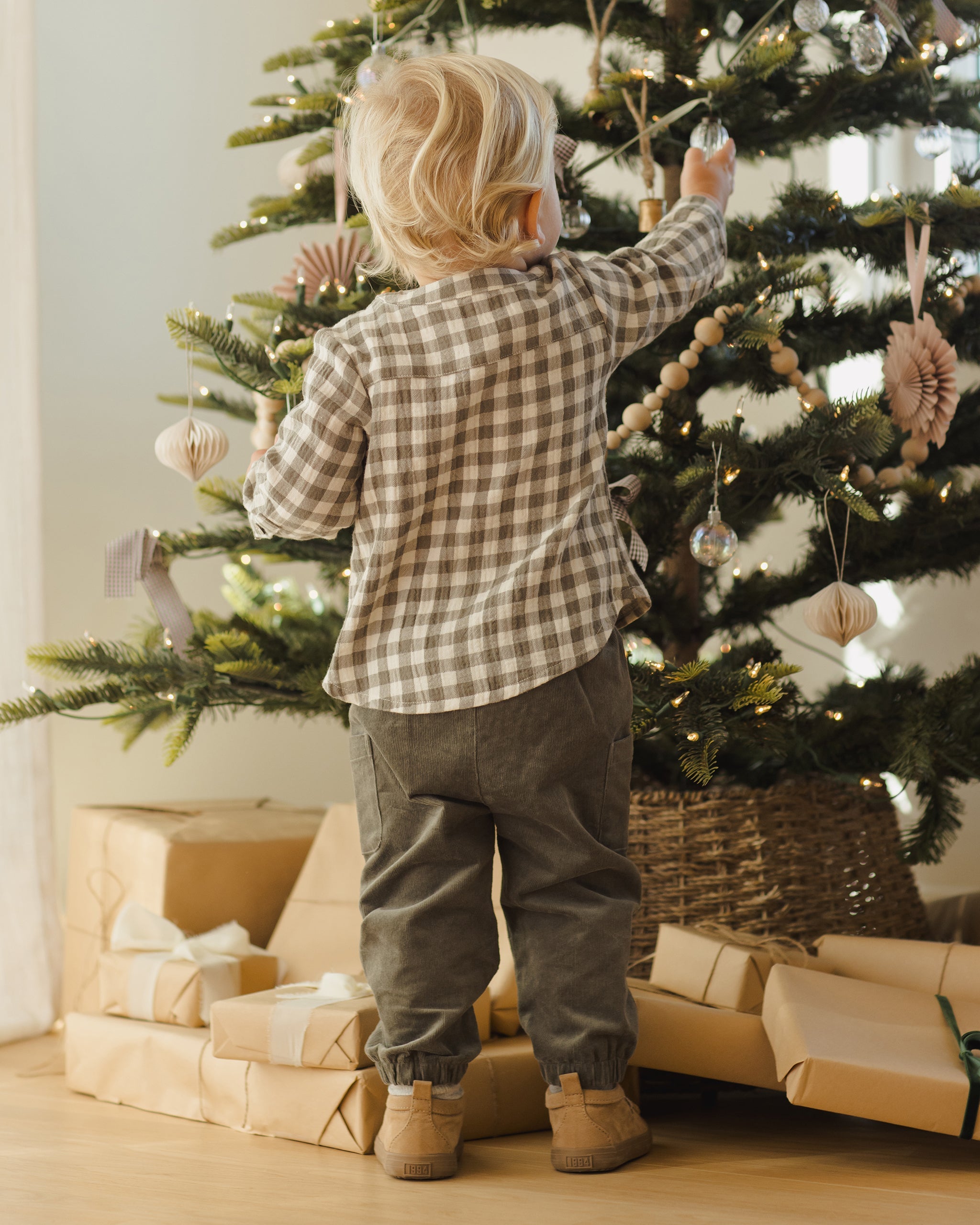 Rylee + Cru ライリーアンドクルー ベビー服 子供服  ミロシャツ　フォレストチェック