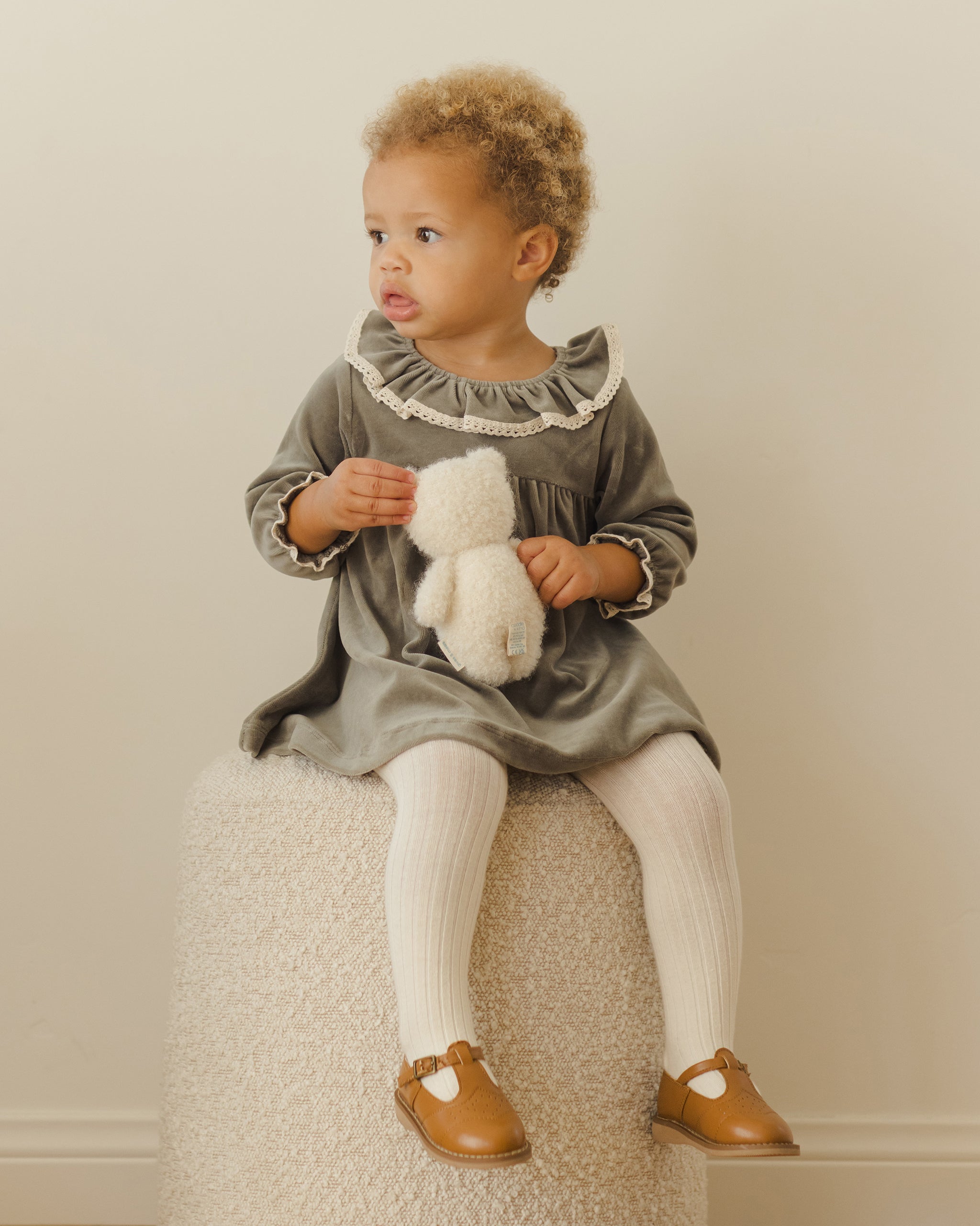 Velour Baby Dress || Forest – Quincy Mae