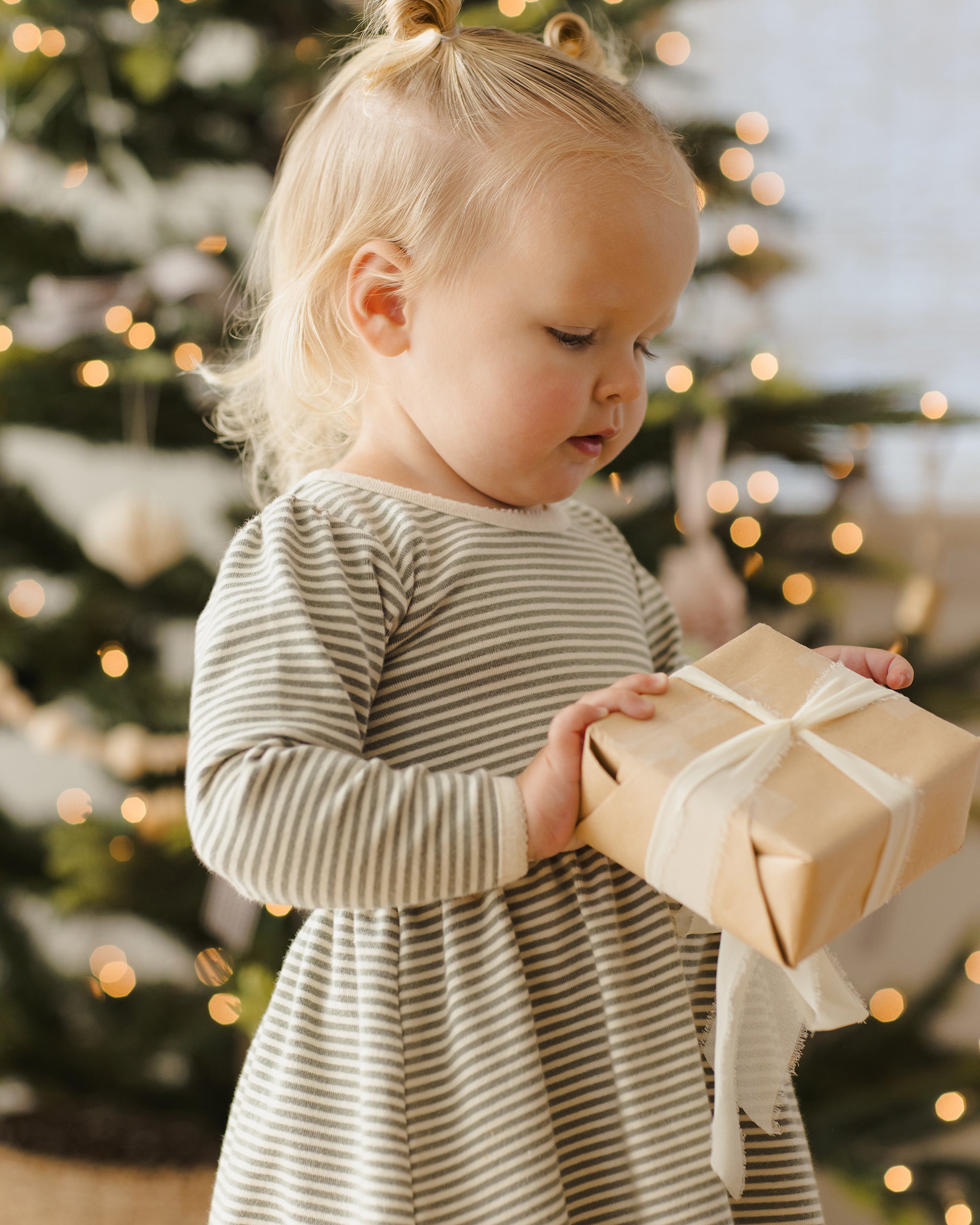 Rylee + Cru ライリーアンドクルー ベビー服 子供服  アルダドレス　フォレストストライプ