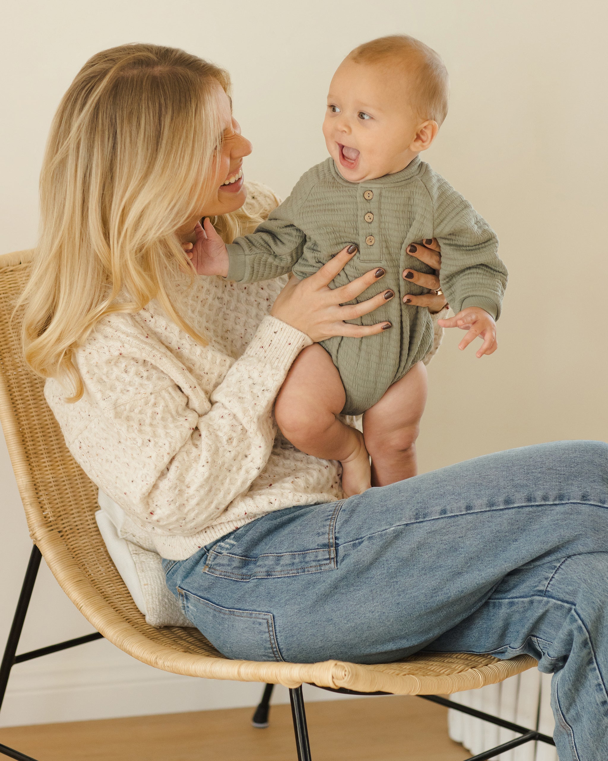 Henley Bubble Romper || Forest – Quincy Mae