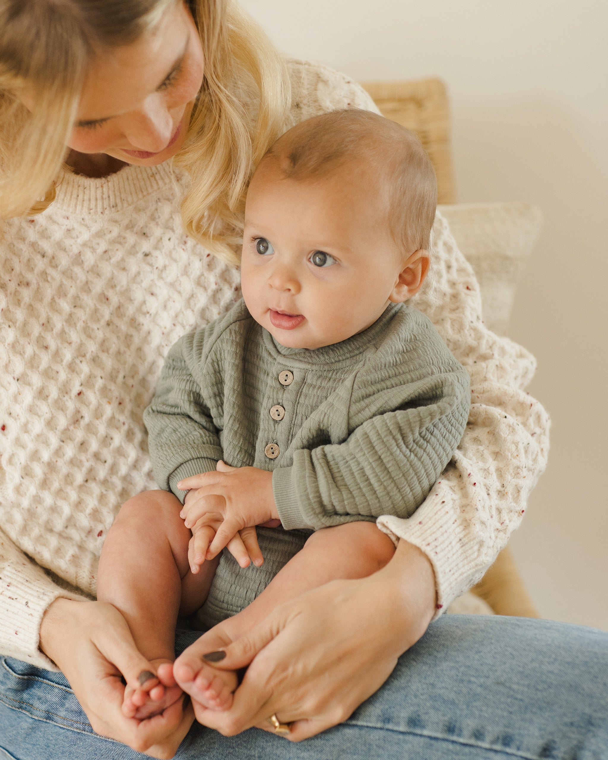 Henley Bubble Romper || Forest – Quincy Mae