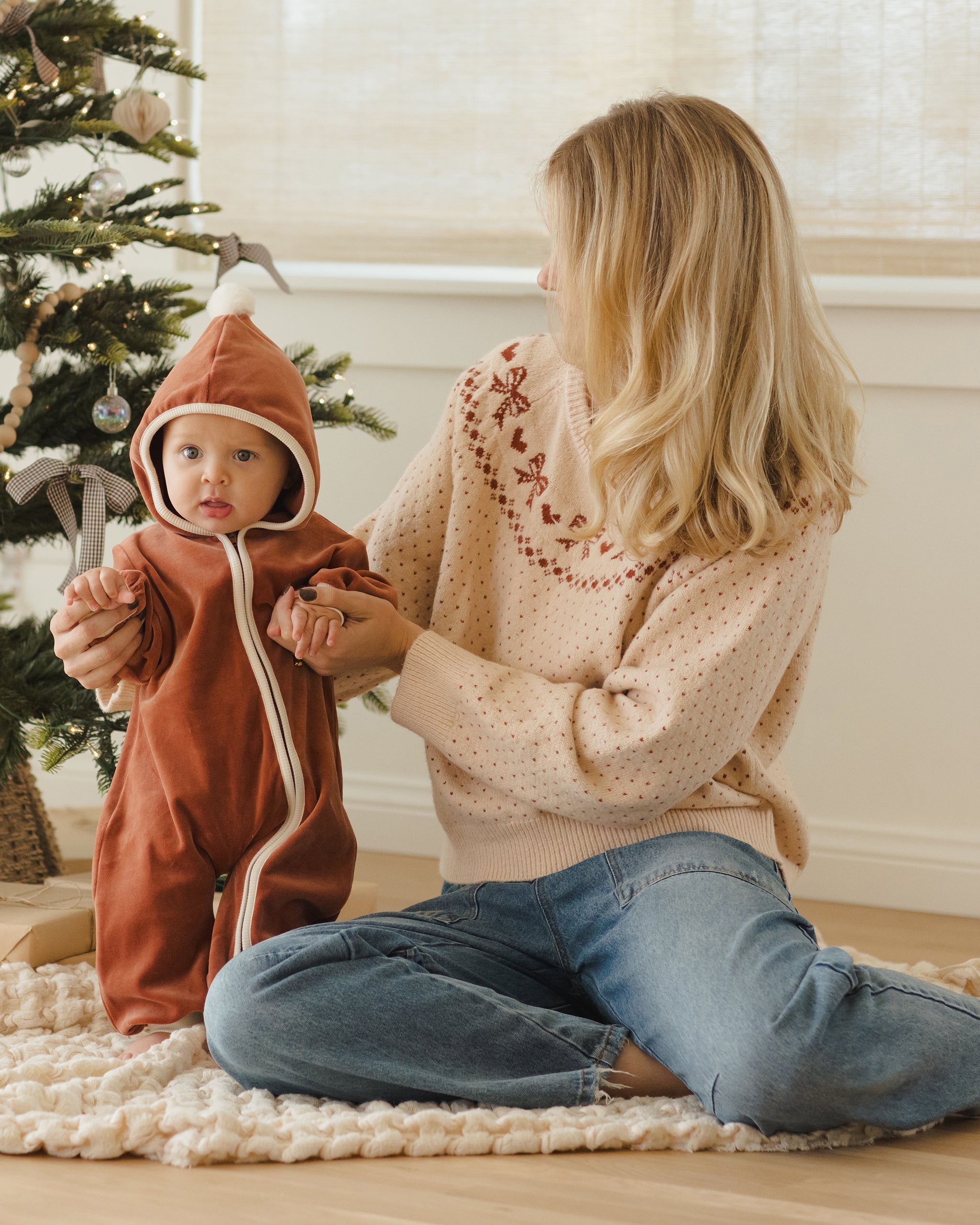 Velour Zip Jumpsuit || Cranberry – Quincy Mae