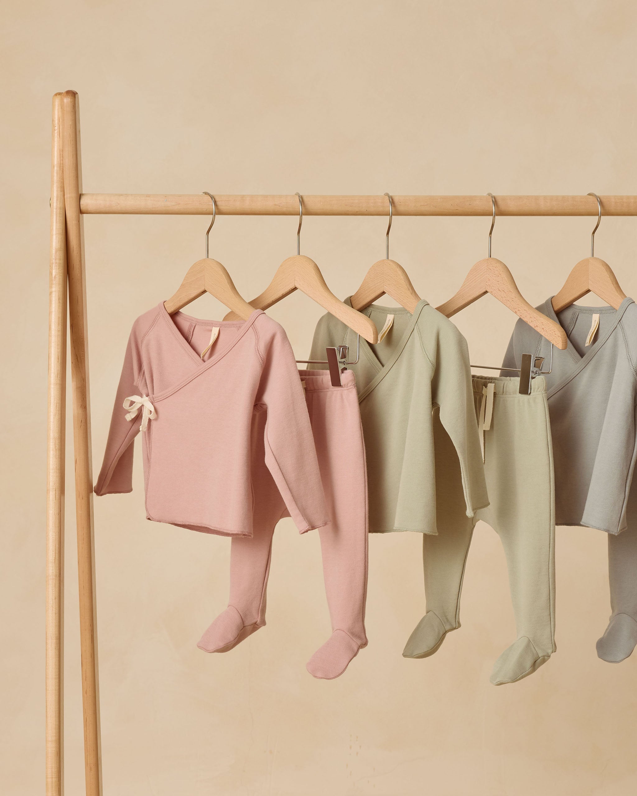 Rylee + Cru ライリーアンドクルー ベビー服 子供服  ラップトップ　フットパンツセット　ローズ