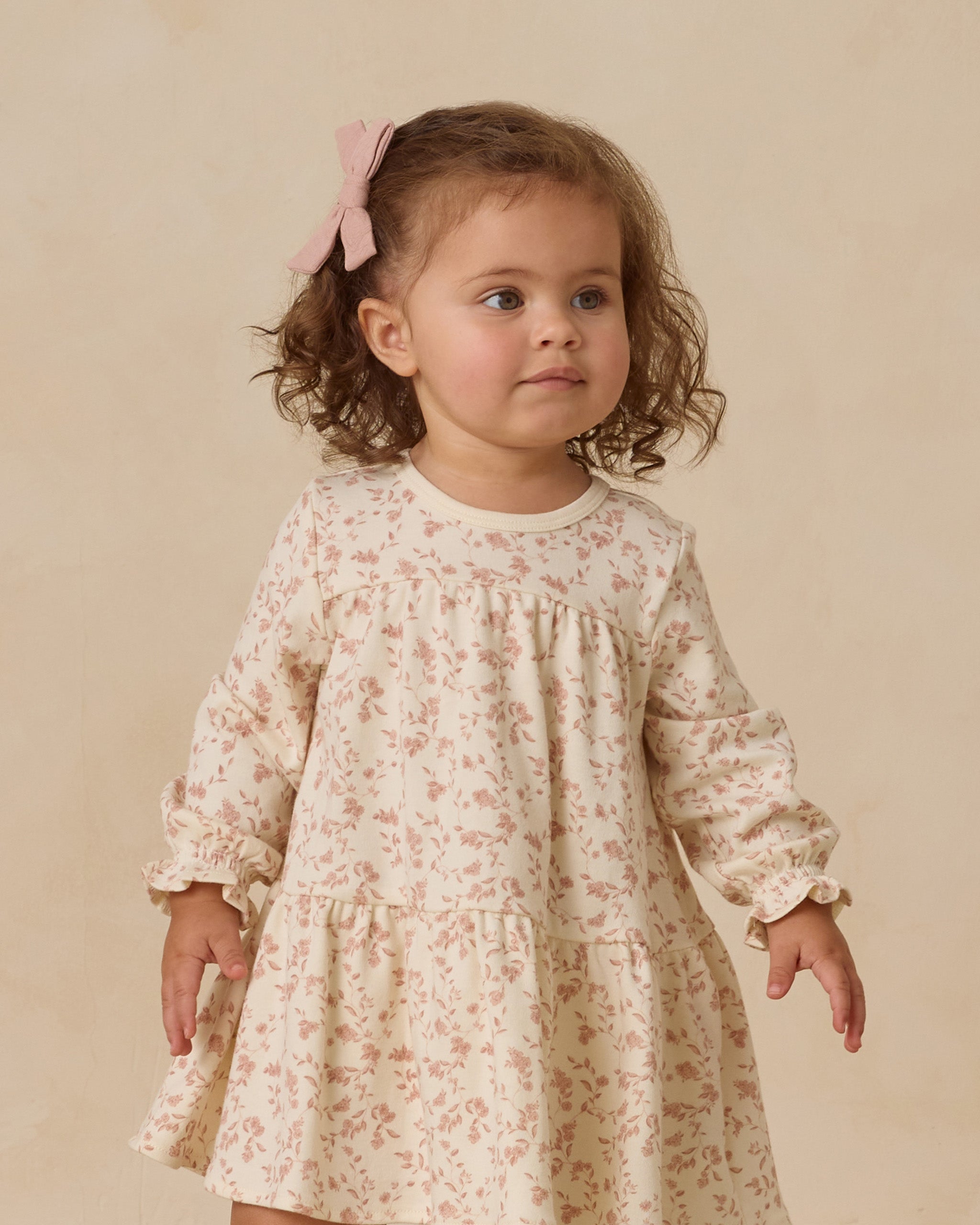 Rylee + Cru ライリーアンドクルー ベビー服 子供服  ボウダブルクリップ3P　ナチュラル　シダ　ローズ
