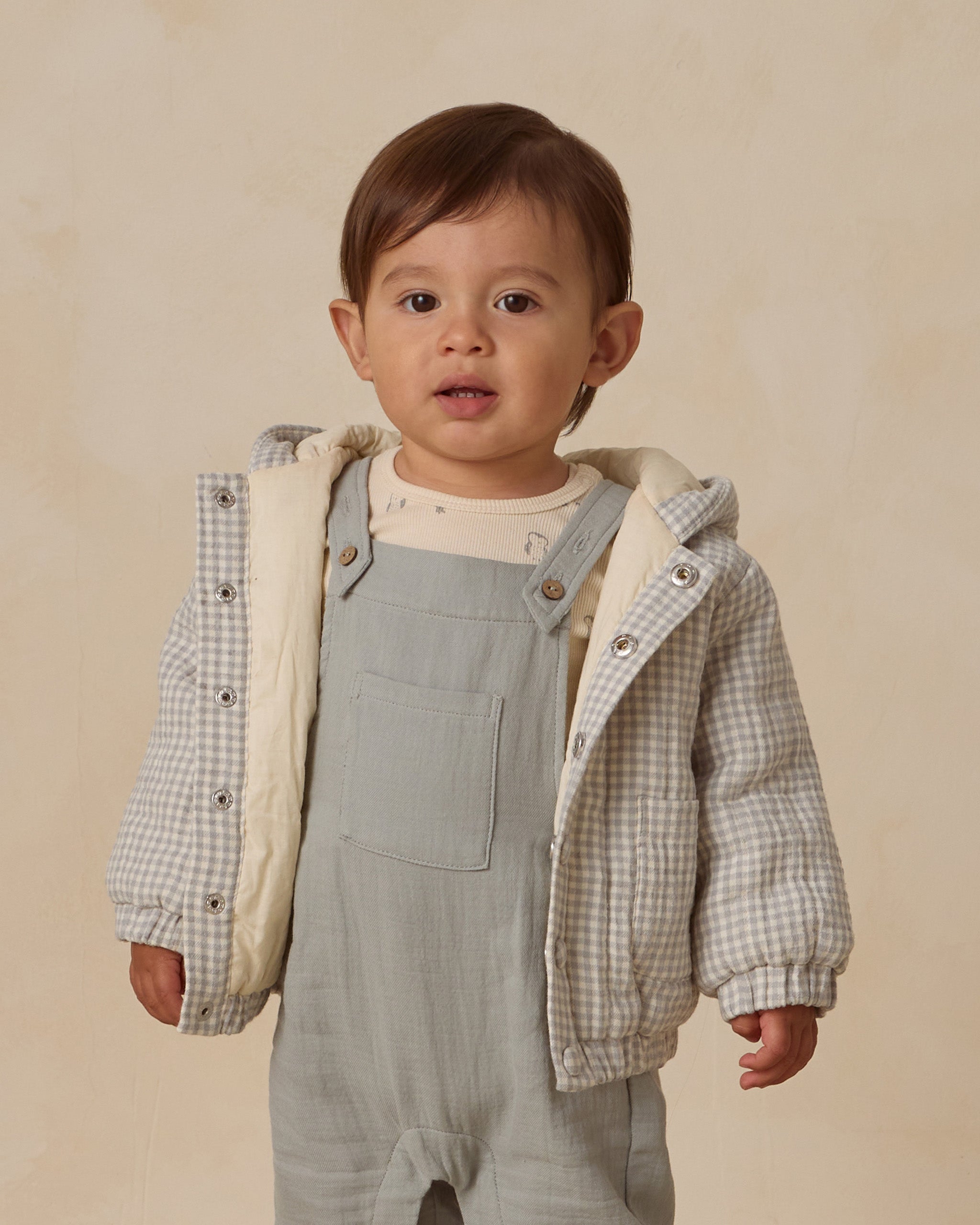 Rylee + Cru ライリーアンドクルー ベビー服 子供服  フーデットウーブンジャケット　ブルーギンガム