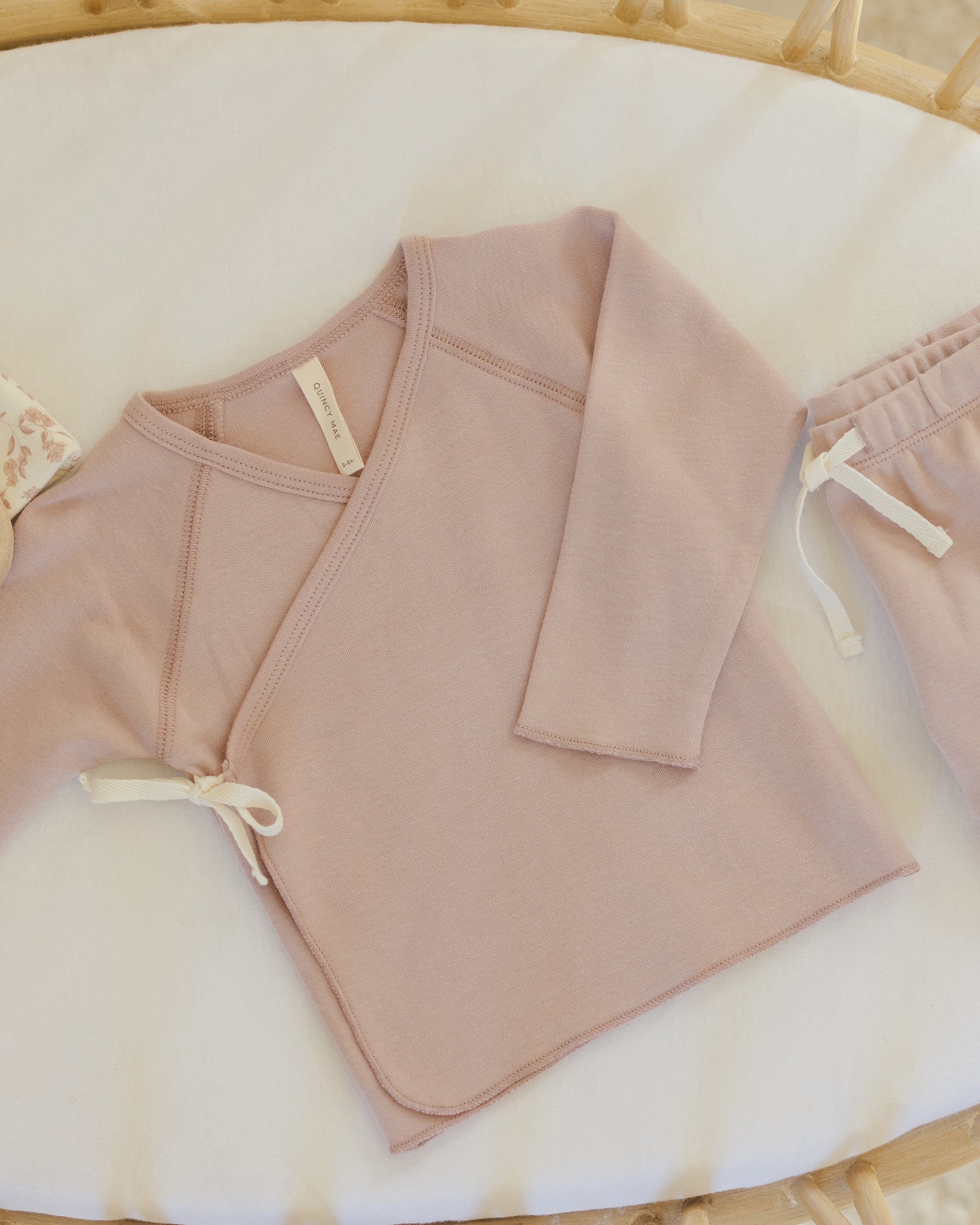 Rylee + Cru ライリーアンドクルー ベビー服 子供服  ラップトップ　フットパンツセット　ローズ