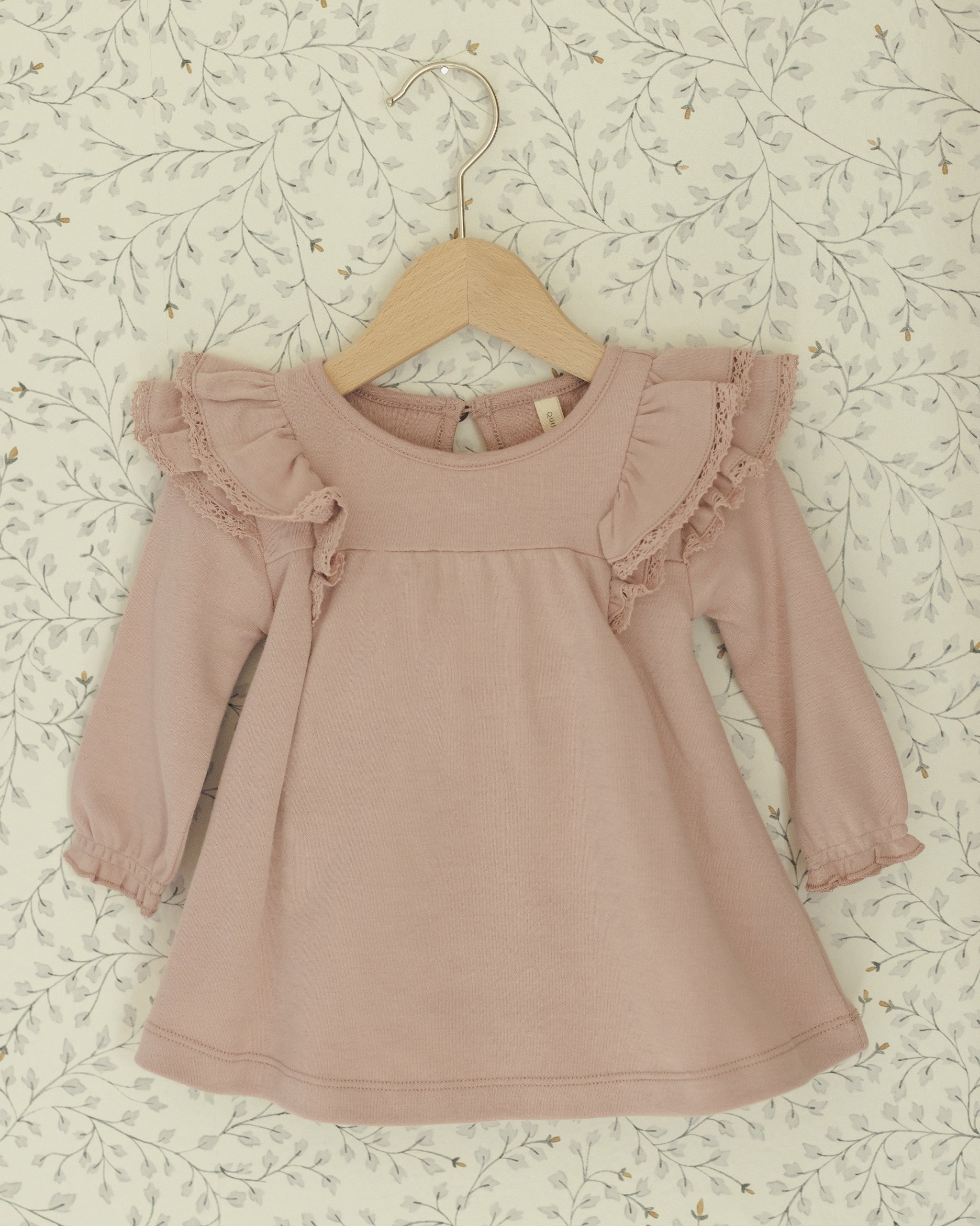 Rylee + Cru ライリーアンドクルー ベビー服 子供服  ロングスリーブフラッタードレス　ローズ