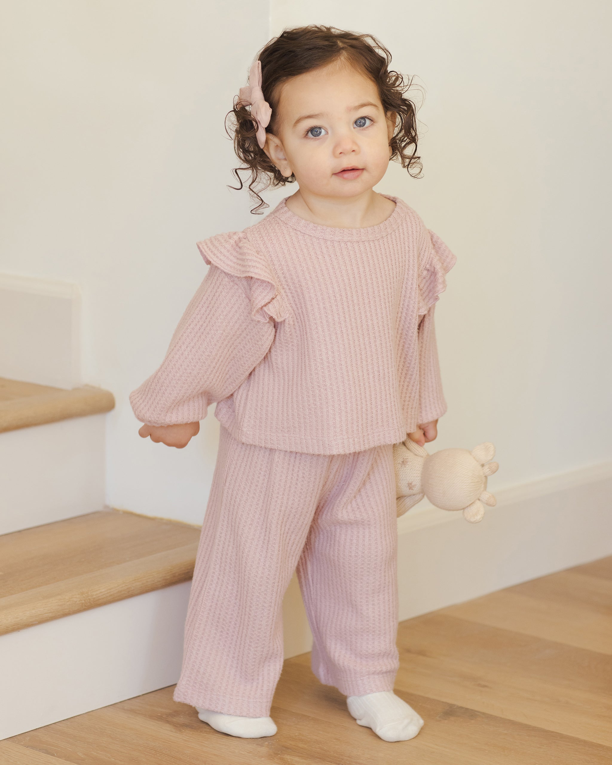 Rylee + Cru ライリーアンドクルー ベビー服 子供服  フリルコージーセット　ローズ