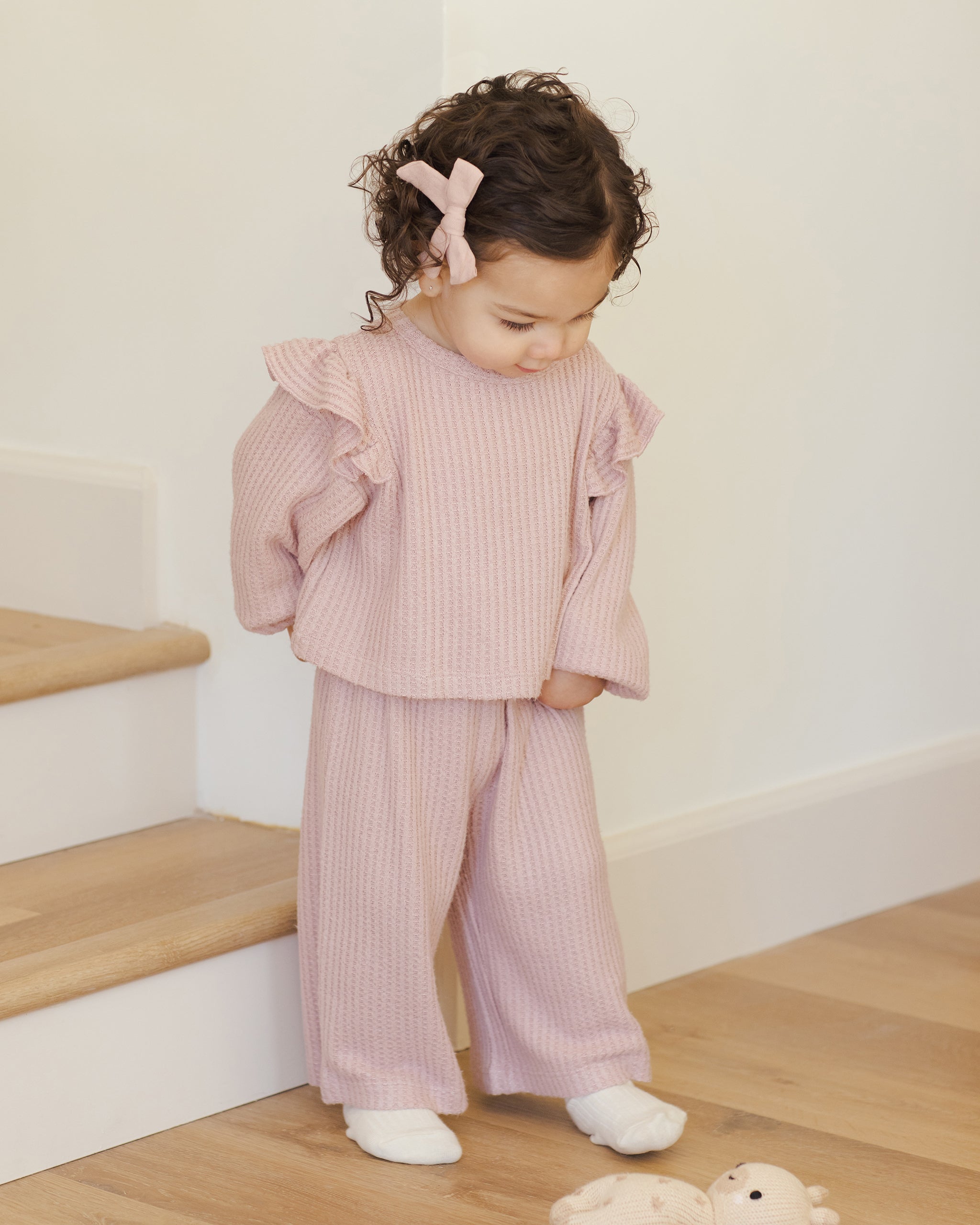 Rylee + Cru ライリーアンドクルー ベビー服 子供服  フリルコージーセット　ローズ