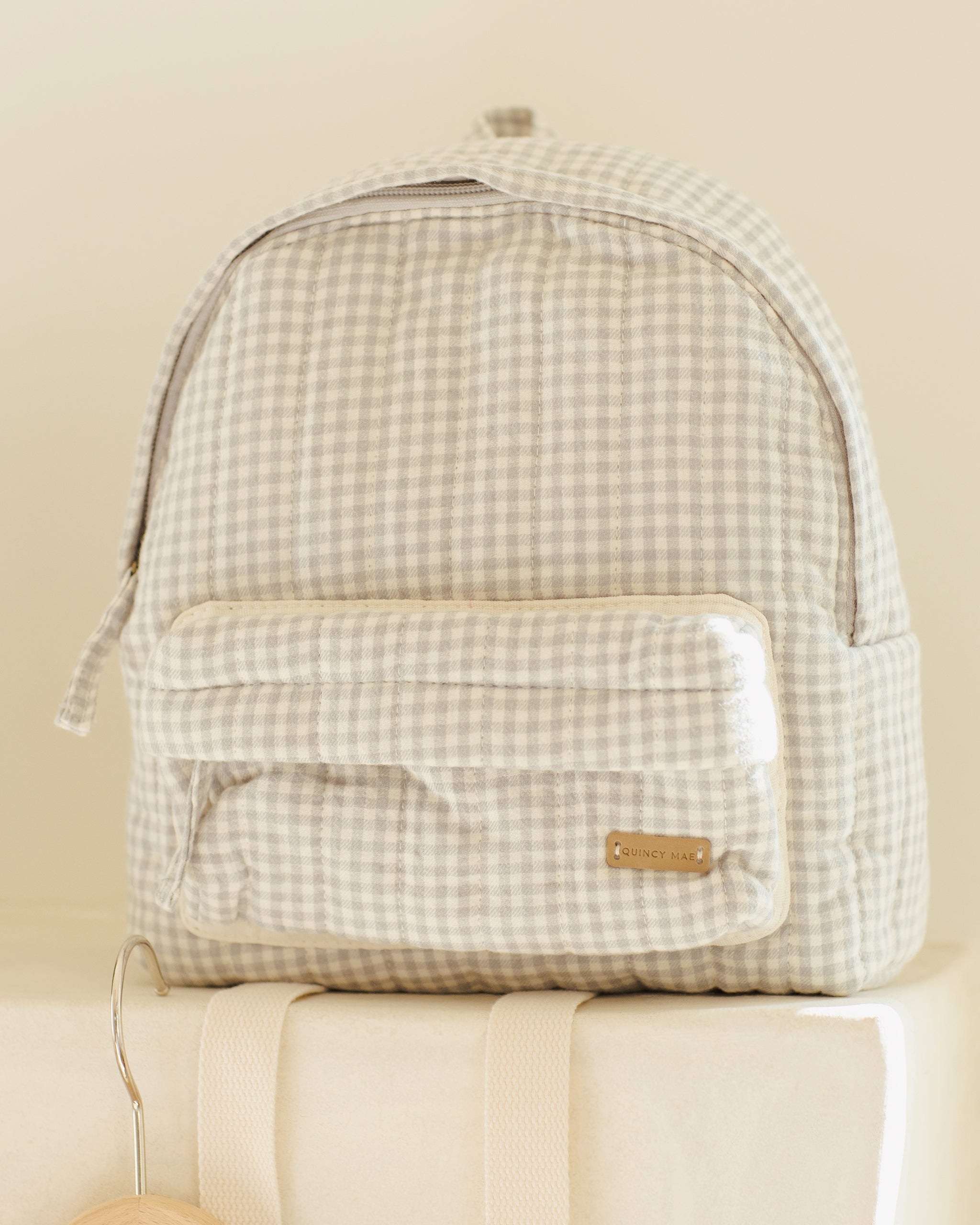 Mini Backpack || Blue Gingham – Quincy Mae