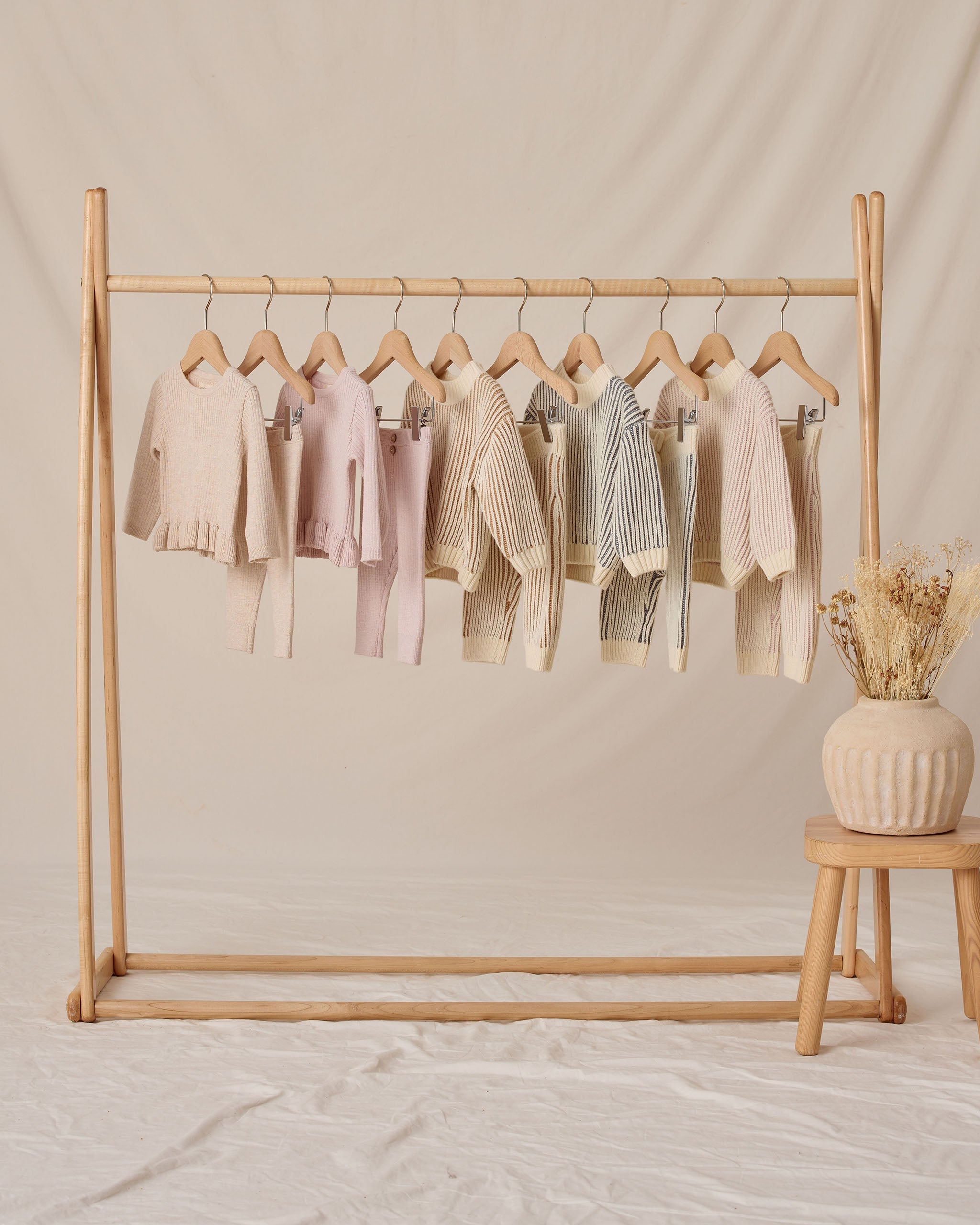 Rylee + Cru ライリーアンドクルー ベビー服 子供服  リブニット ペプラムトップ　ヘザーオートミール