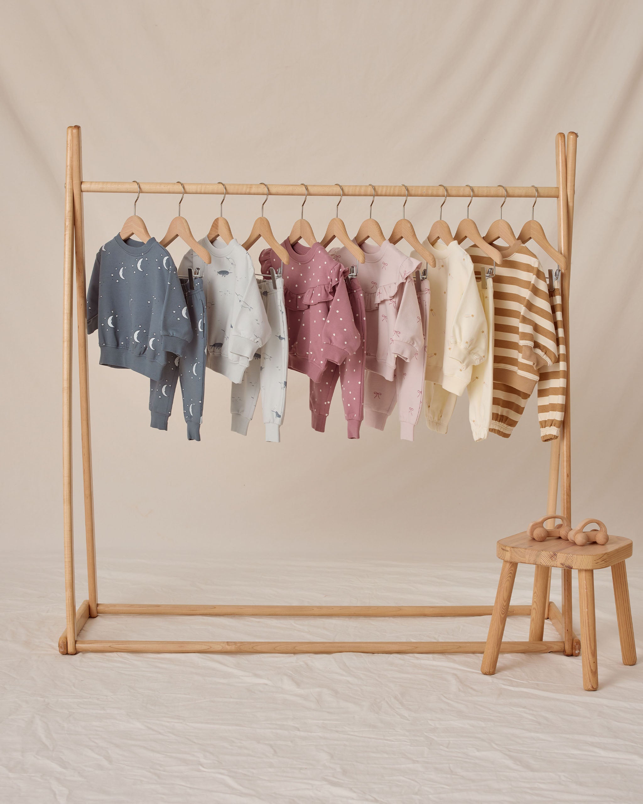 Rylee + Cru ライリーアンドクルー ベビー服 子供服  オーバーサイズ クルー スウェットシャツ　シューティングスター