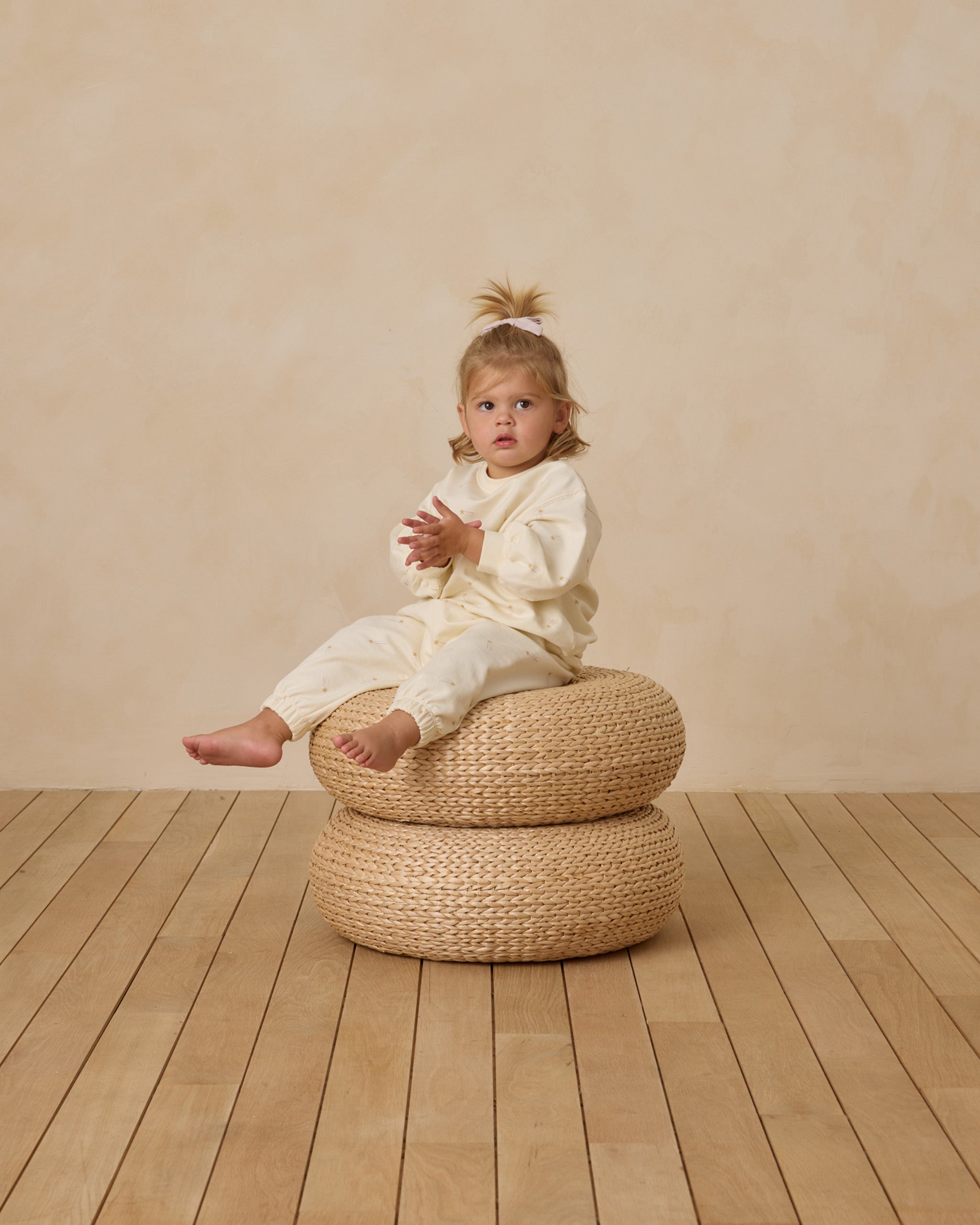 Rylee + Cru ライリーアンドクルー ベビー服 子供服  オーバーサイズ クルー スウェットシャツ　シューティングスター