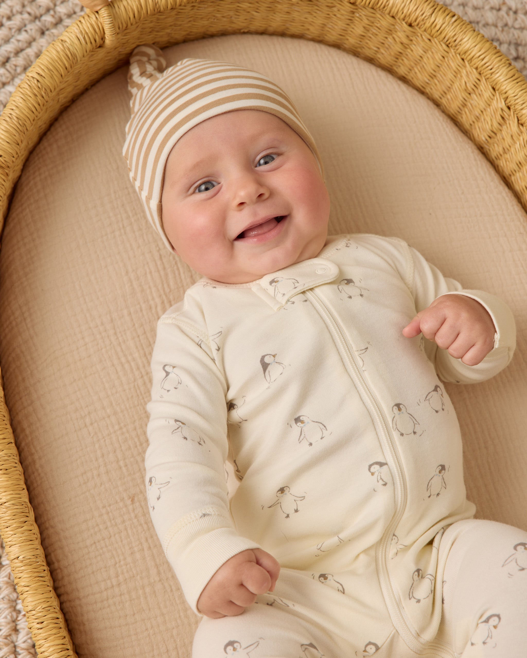 Rylee + Cru ライリーアンドクルー ベビー服 子供服  ジップロングスリーブスリーパー　ペンギンズ