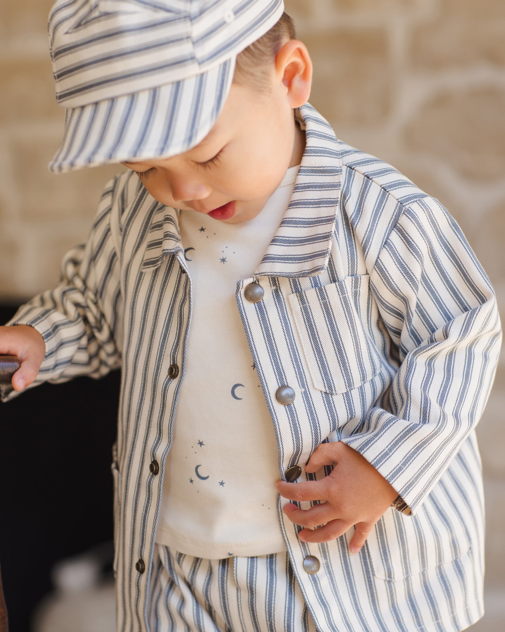 Rylee + Cru ライリーアンドクルー ベビー服 子供服  ユーティリティジャケット　オーシャンピンストライプ