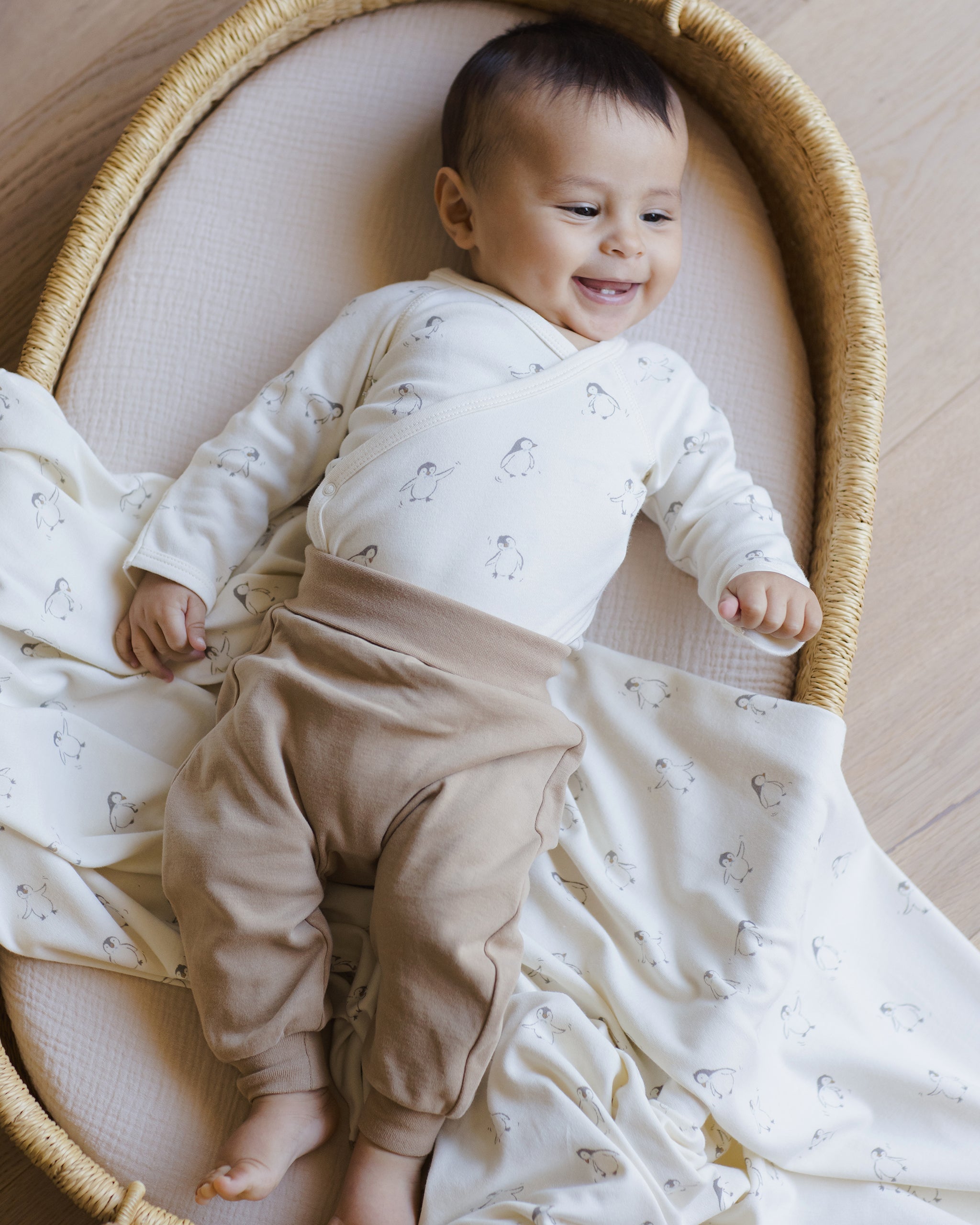 Side Snap Bodysuit + Pant Set || Penguins – Quincy Mae