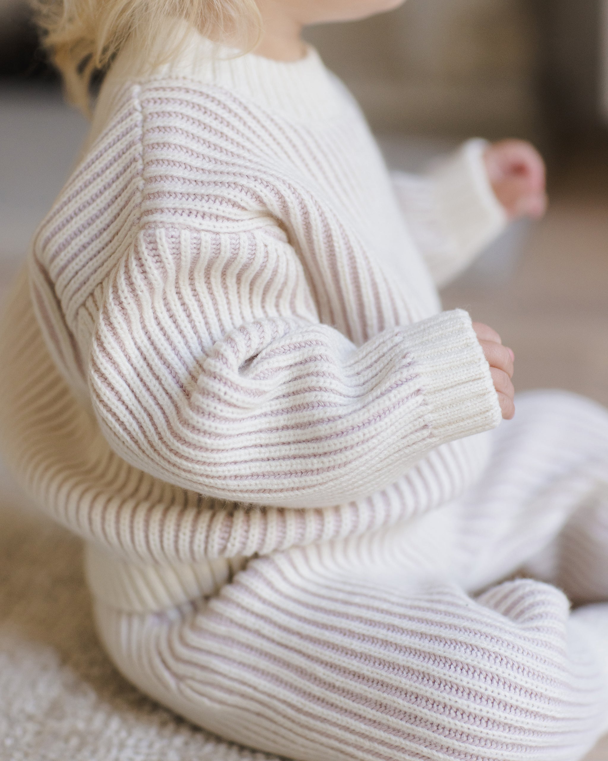 Relaxed Knit Sweater || Lilac – Quincy Mae