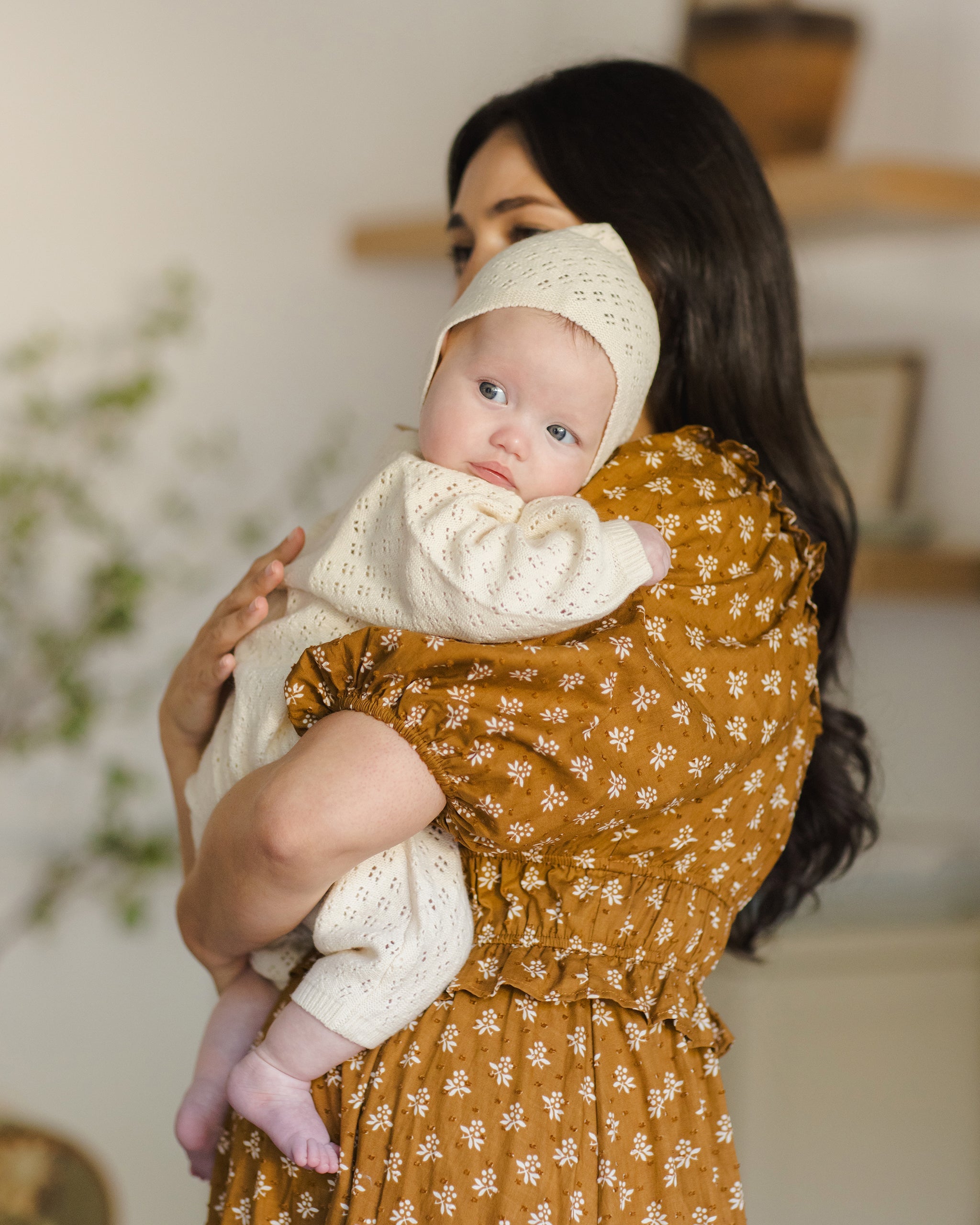 Rylee + Cru ライリーアンドクルー ベビー服 子供服  ロングスリーブバブルロンパース　ナチュラル