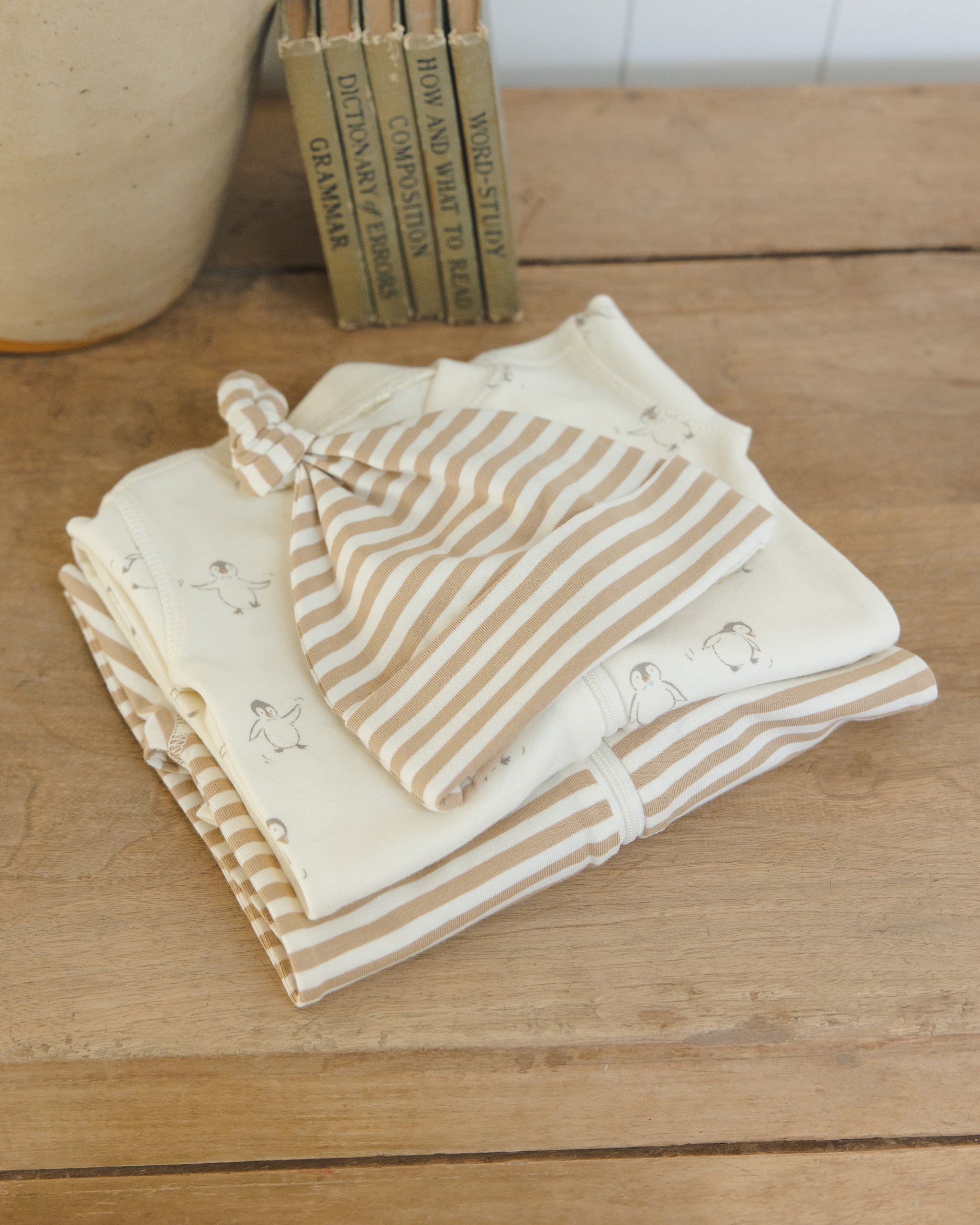 Rylee + Cru ライリーアンドクルー ベビー服 子供服  ジップロングスリーブスリーパー　ペンギンズ