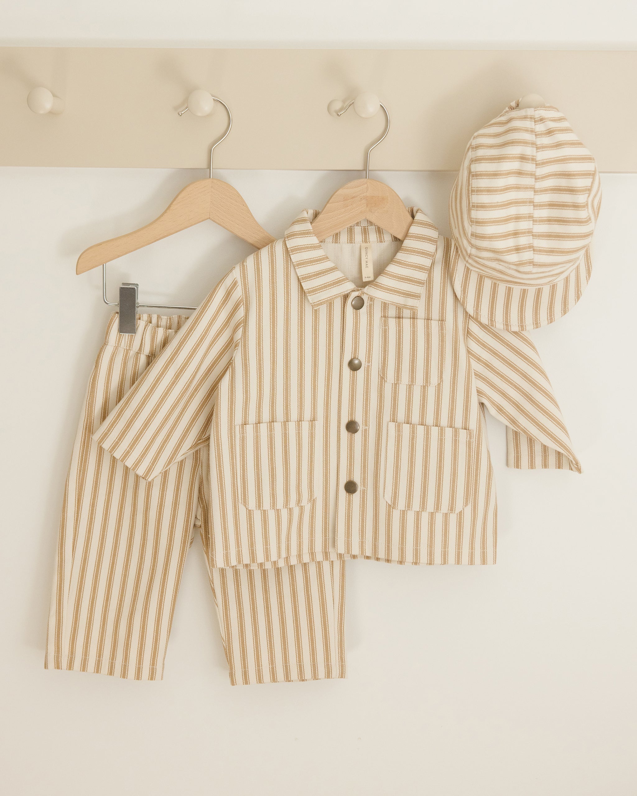 Rylee + Cru ライリーアンドクルー ベビー服 子供服  ユーティリティジャケット　ゴールドピンストライプ