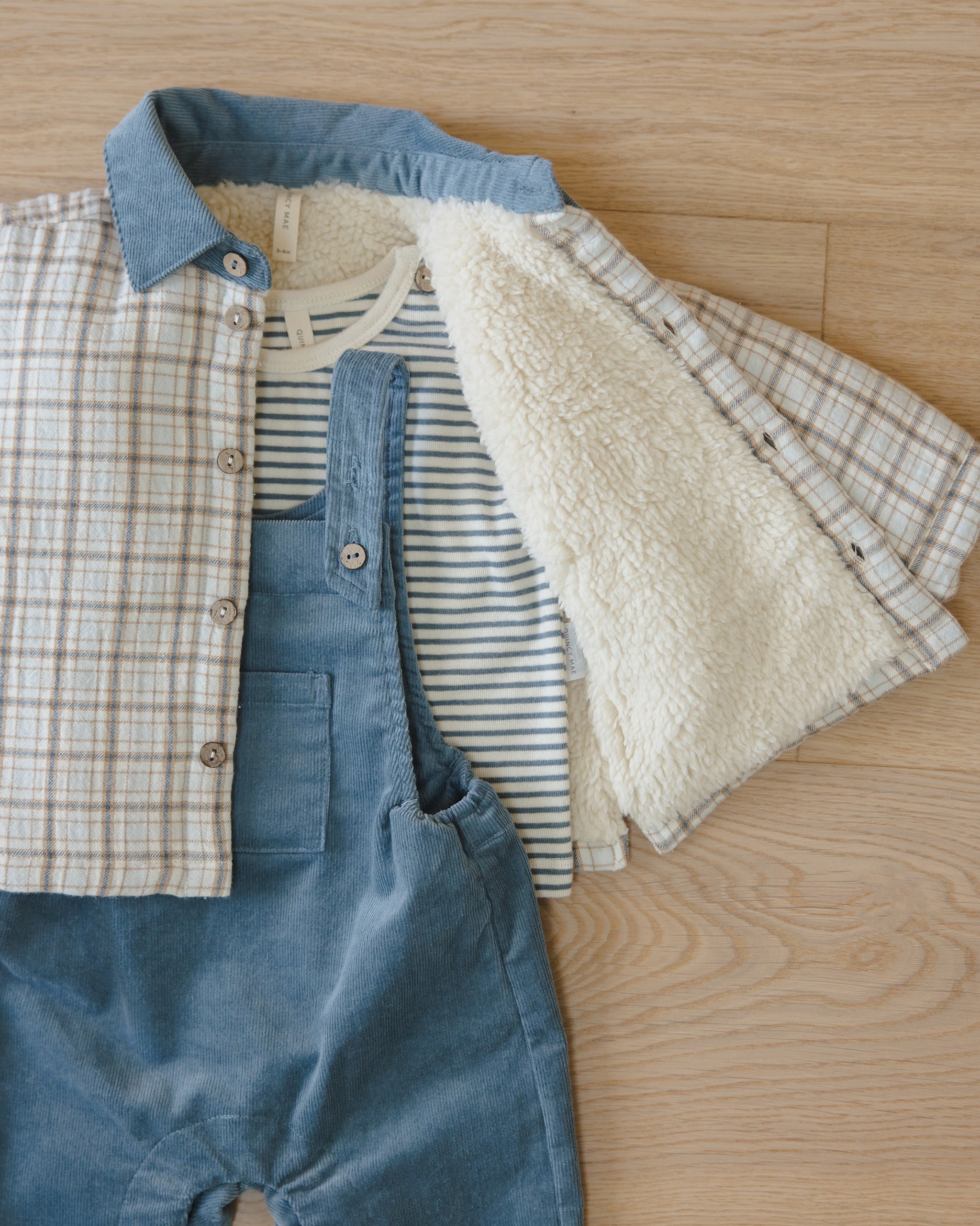 Rylee + Cru ライリーアンドクルー ベビー服 子供服  ロングスリーブティー　オーシャンマイクロストライプ