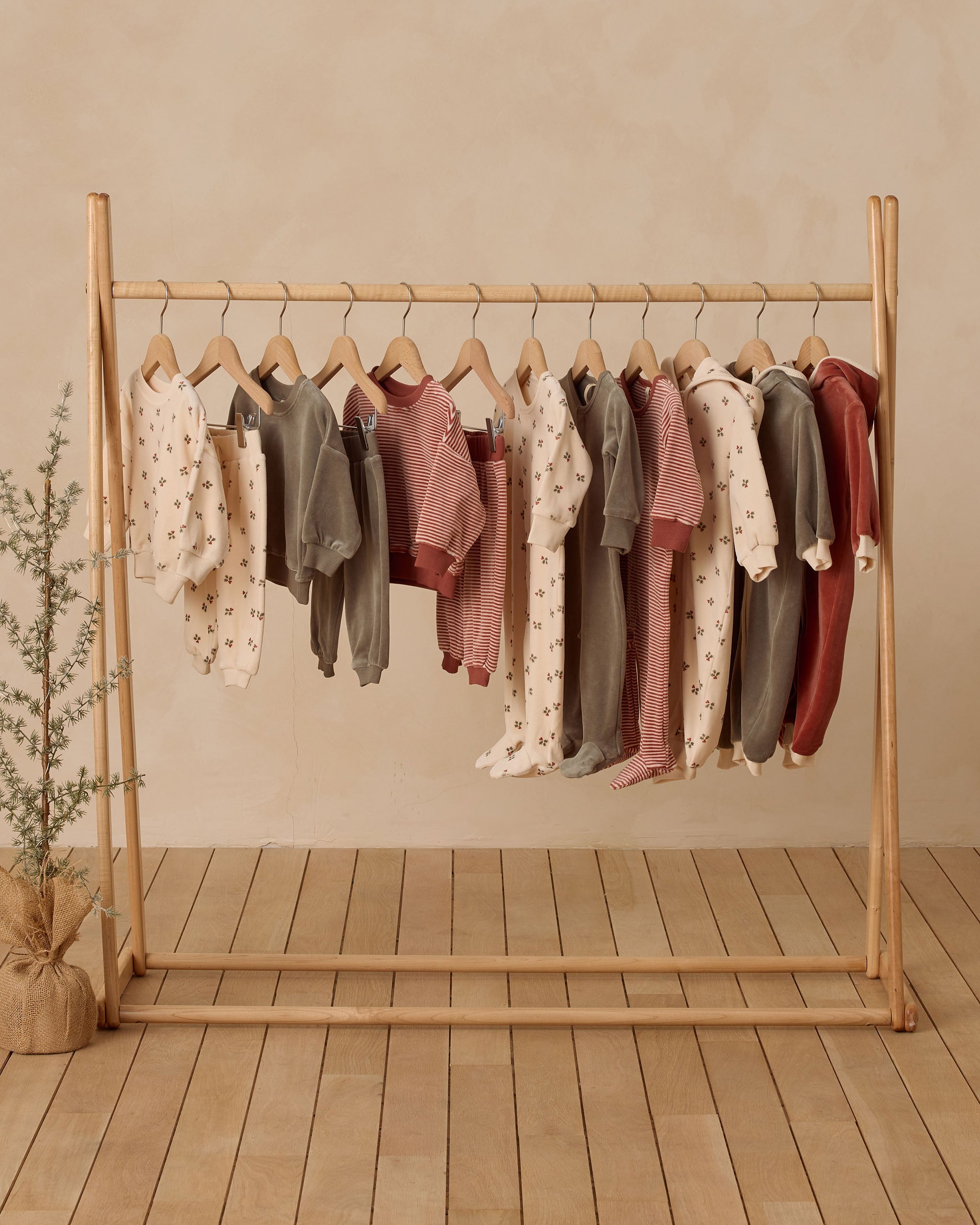 Rylee + Cru ライリーアンドクルー ベビー服 子供服  ベロアジップジャンプスーツ　フォレスト