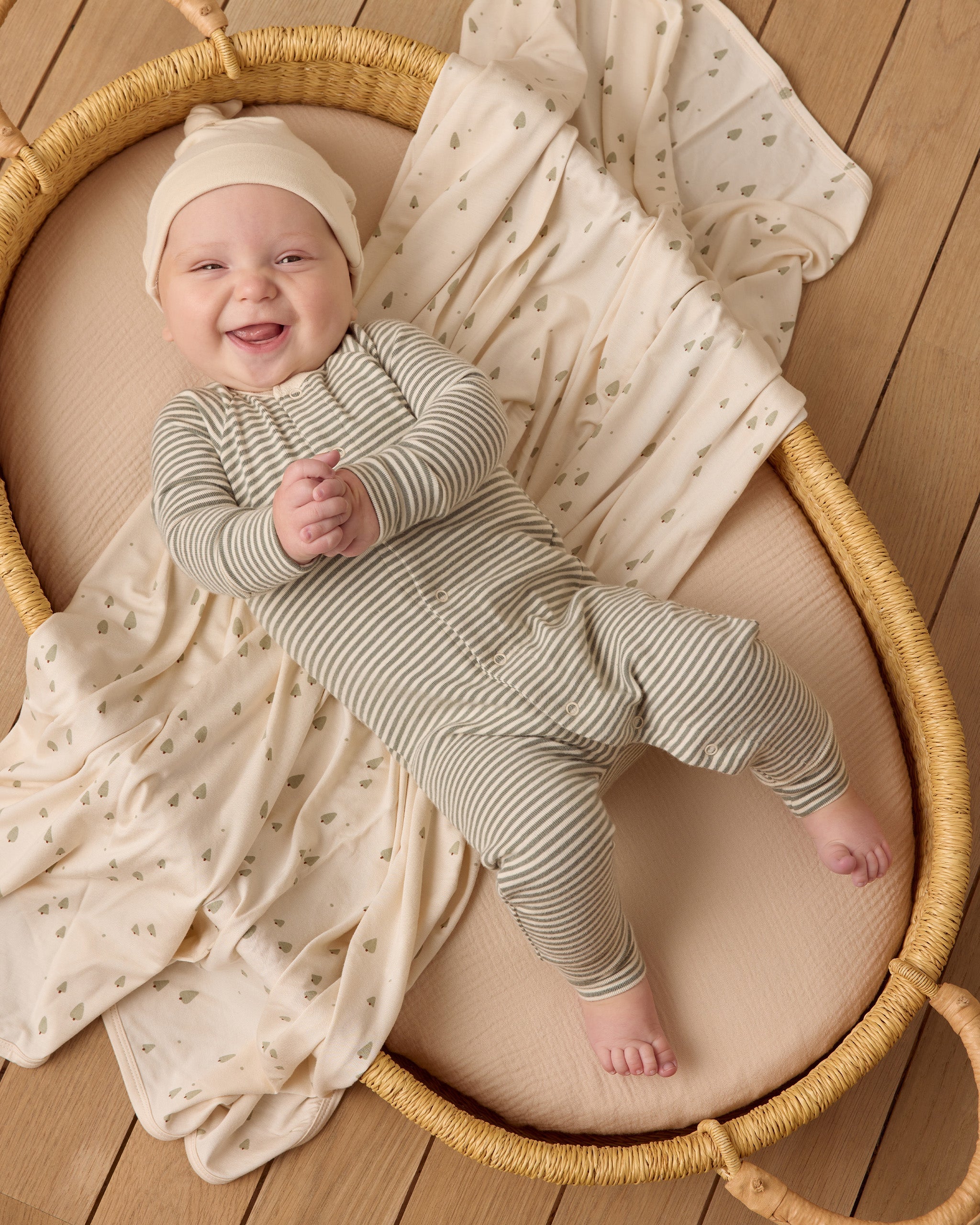 Rylee + Cru ライリーアンドクルー ベビー服 子供服  ポインテール ロングジョン　フォレストストライプ