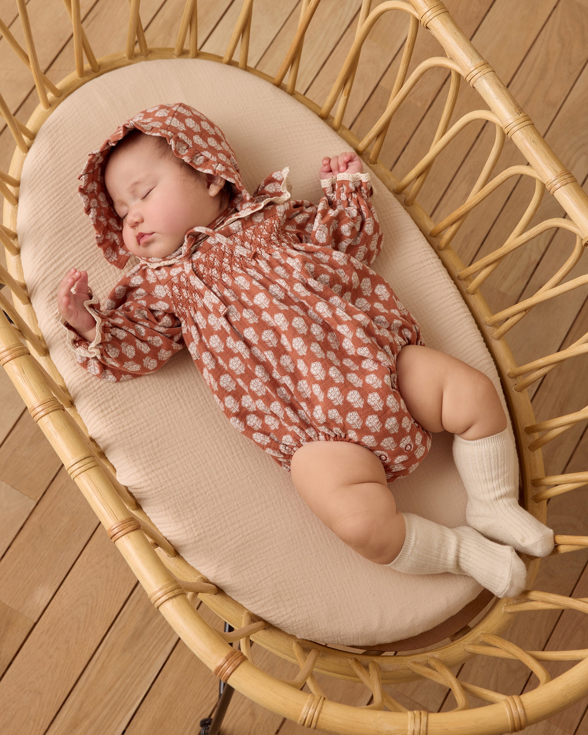 Rylee + Cru ライリーアンドクルー ベビー服 子供服  ウーブンフリルボンネット　ホリデーフルール