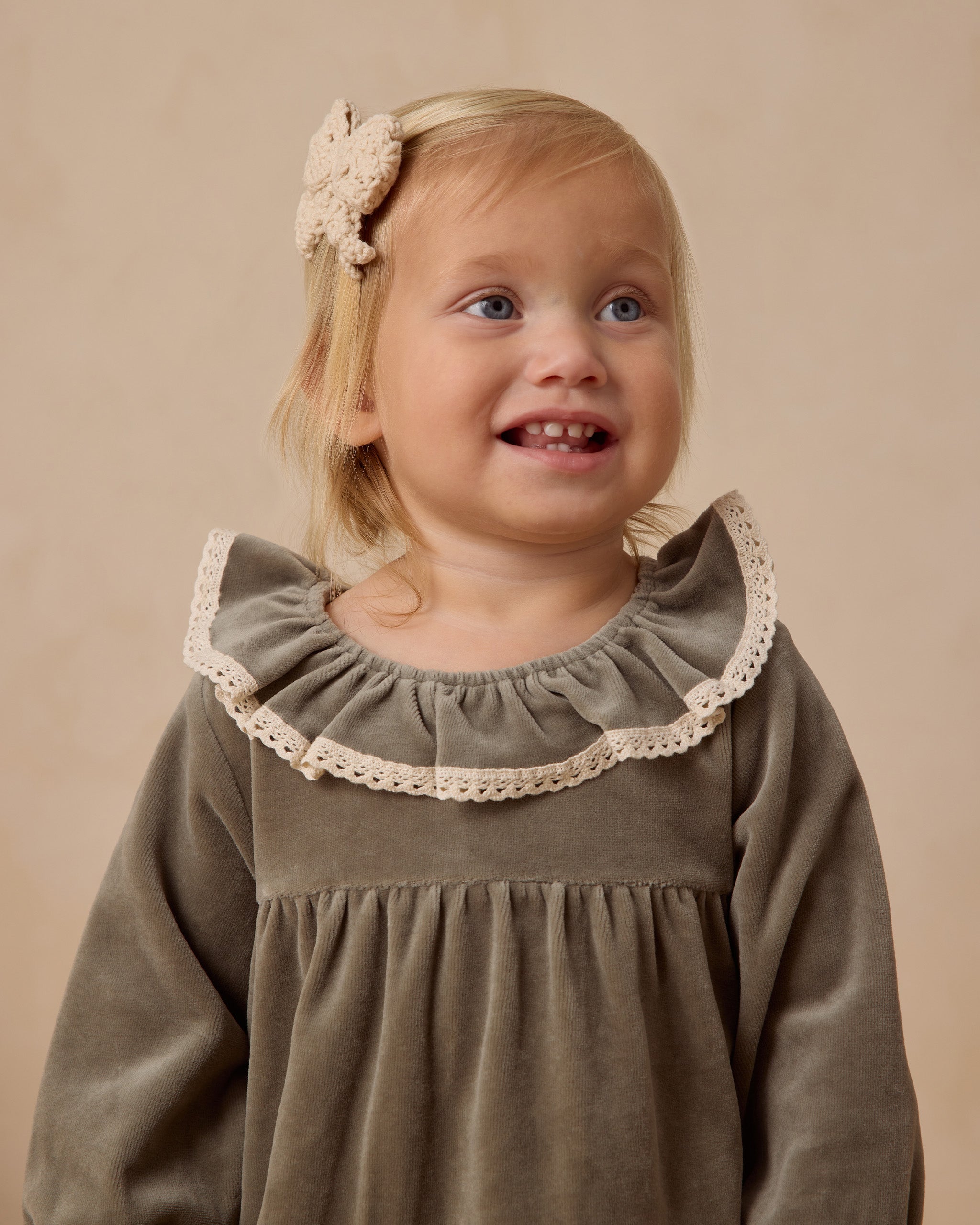 Rylee + Cru ライリーアンドクルー ベビー服 子供服  ベロアベビードレス　フォレスト