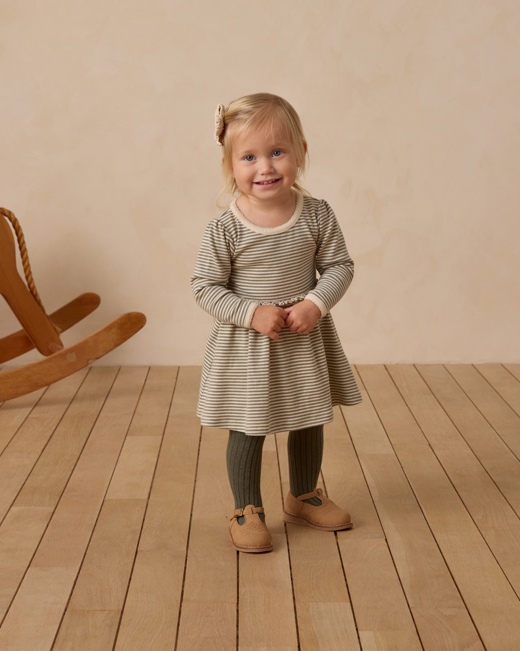 Rylee + Cru ライリーアンドクルー ベビー服 子供服  アルダドレス　フォレストストライプ