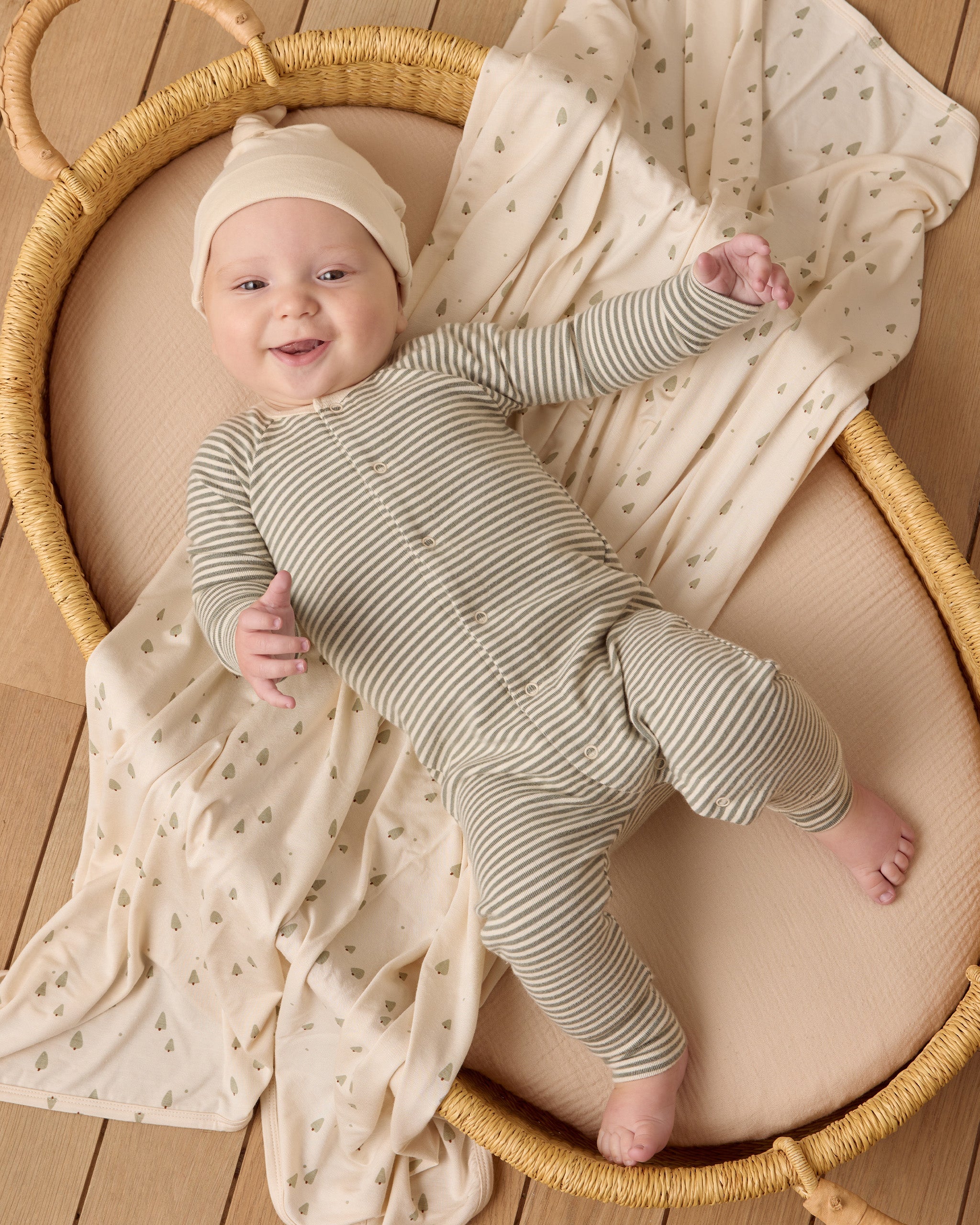 Rylee + Cru ライリーアンドクルー ベビー服 子供服  ポインテール ロングジョン　フォレストストライプ