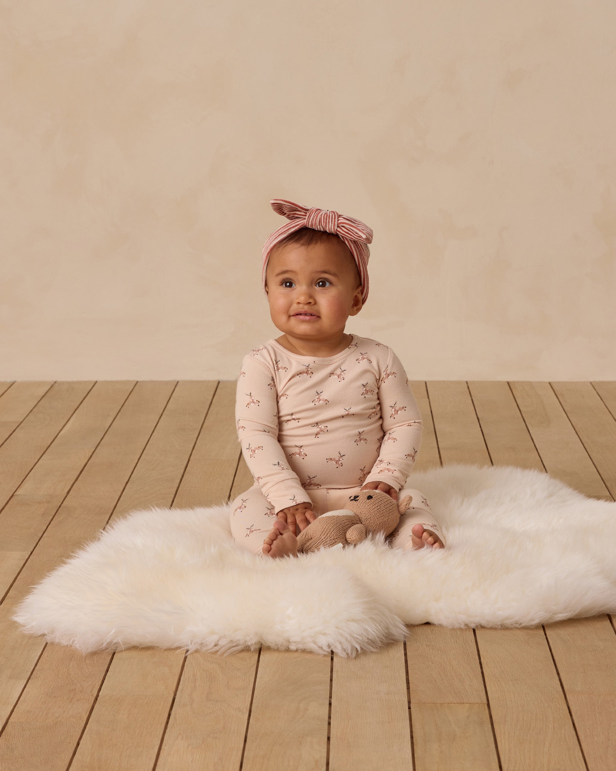 Rylee + Cru ライリーアンドクルー ベビー服 子供服  ベロアボウヘッドバンド　キャンディストライプ