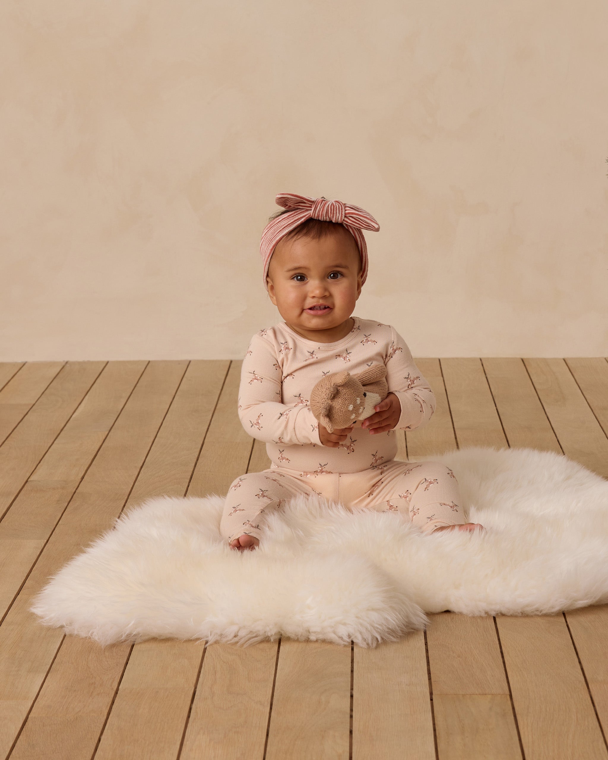 Rylee + Cru ライリーアンドクルー ベビー服 子供服  ベロアボウヘッドバンド　キャンディストライプ