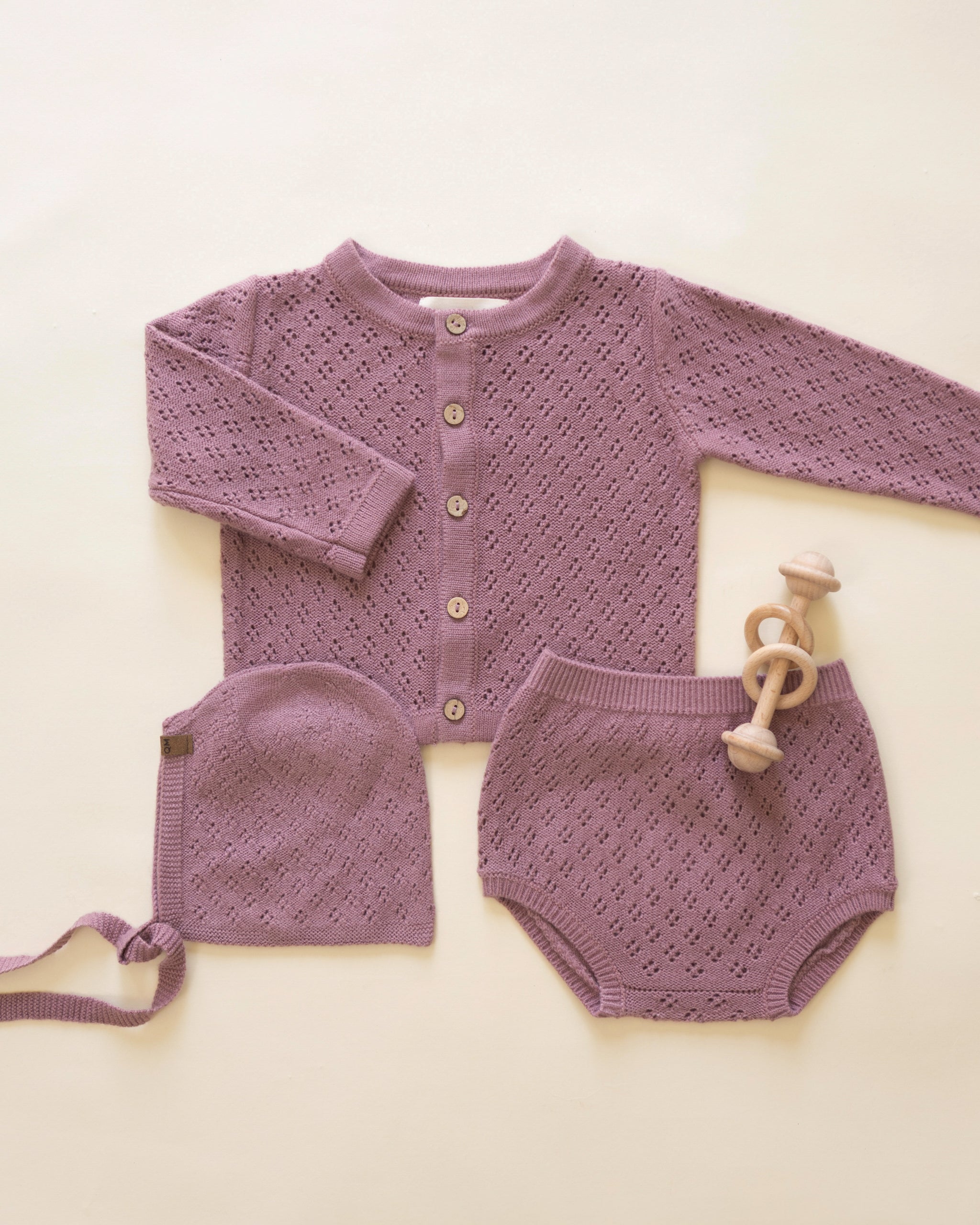 Rylee + Cru ライリーアンドクルー ベビー服 子供服  ニットボンネット　マルベリー