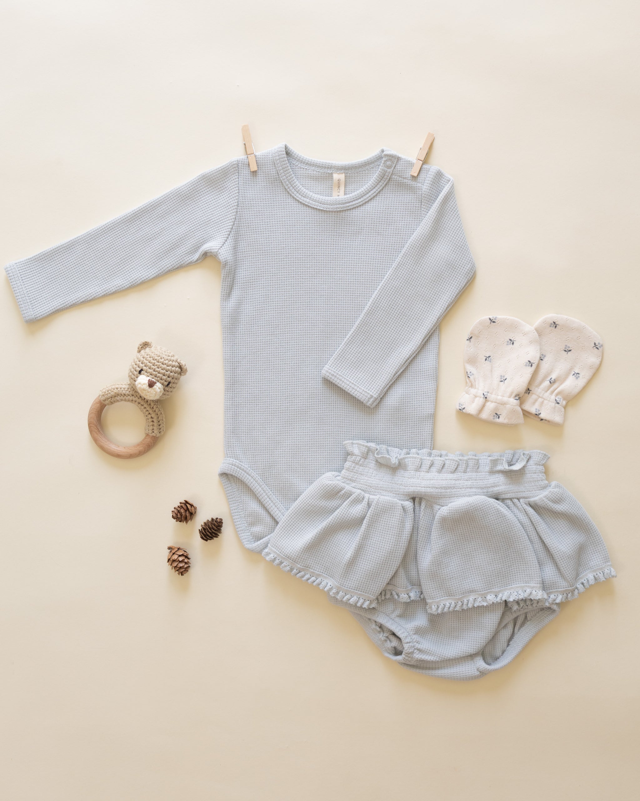 Rylee + Cru ライリーアンドクルー ベビー服 子供服  ノースクラッチミトン2P　ブルー ディッツィー　ライラック ディッツィー