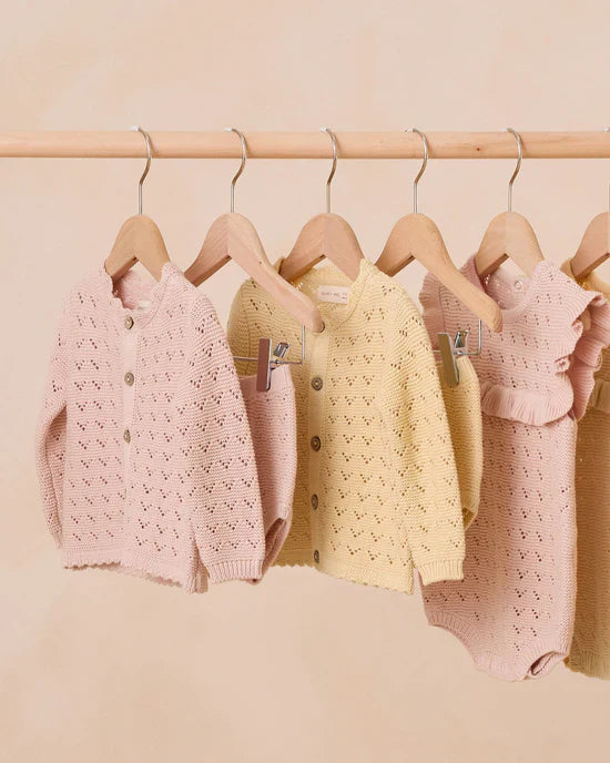 Scalloped Cardigan || Yellow