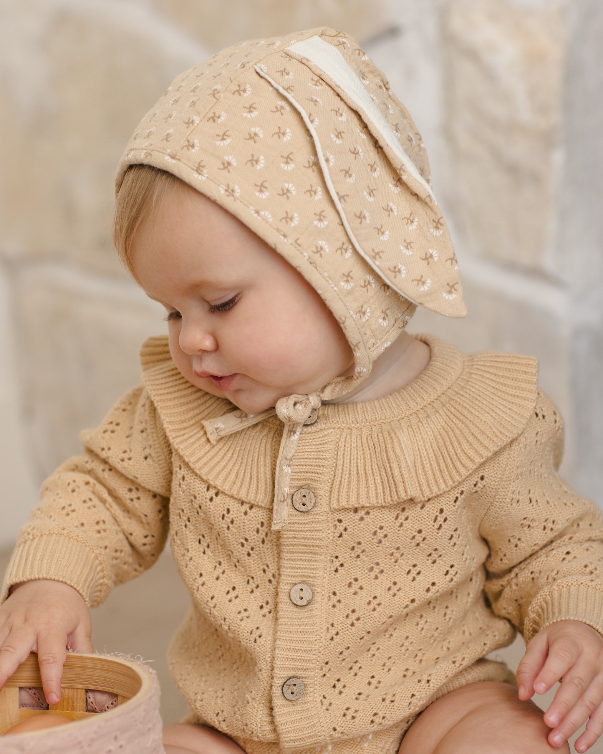 Rylee + Cru ライリーアンドクルー ベビー服 子供服 ラッフルカラーカーディガン　バタースコッチ