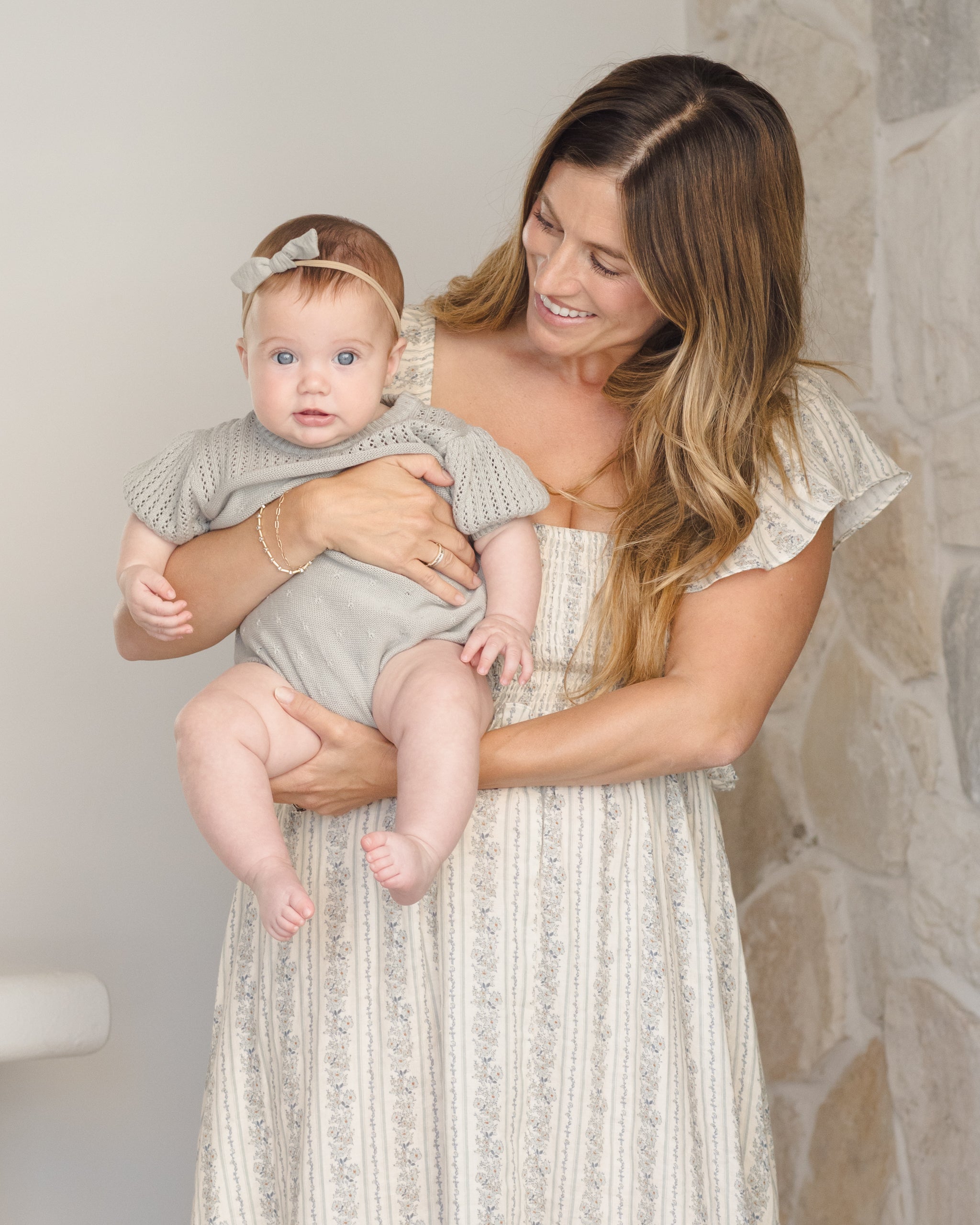 Pointelle Knit Romper Sage – Quincy Mae