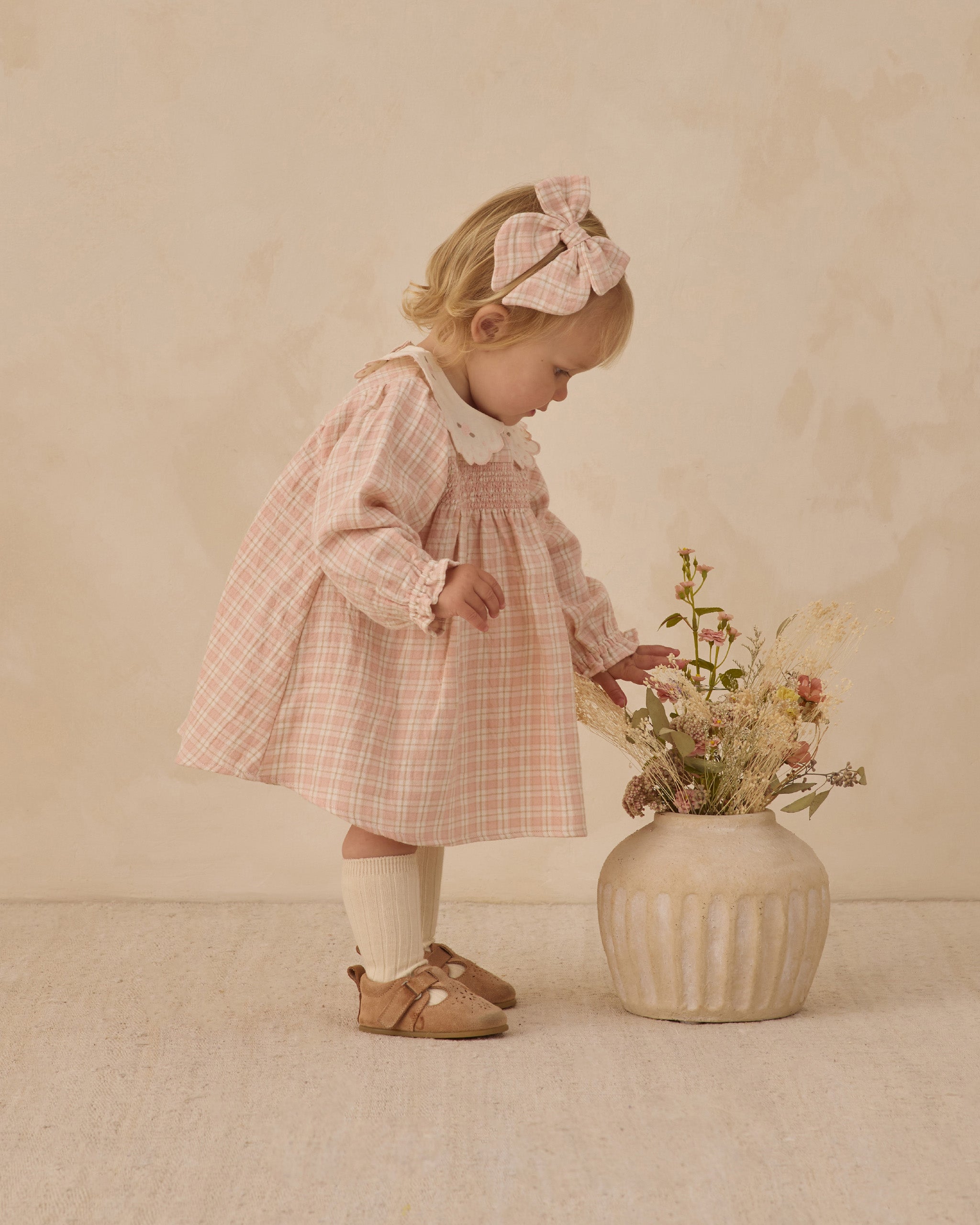 Rylee + Cru ライリーアンドクルー ベビー服 子供服 キャリードレス　ピンクチェック