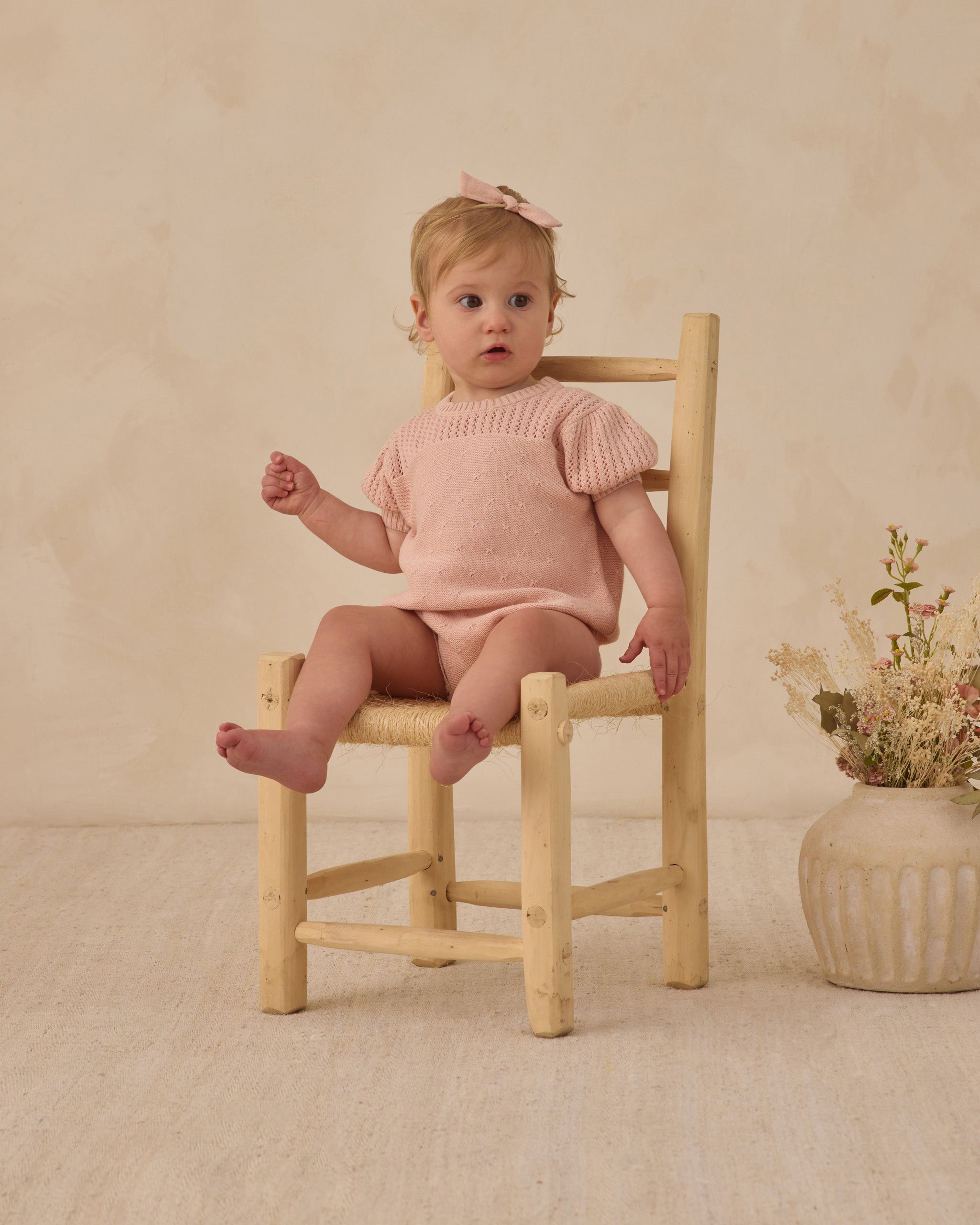 Rylee + Cru ライリーアンドクルー ベビー服 子供服 ポインテールニットロンパース　メロン