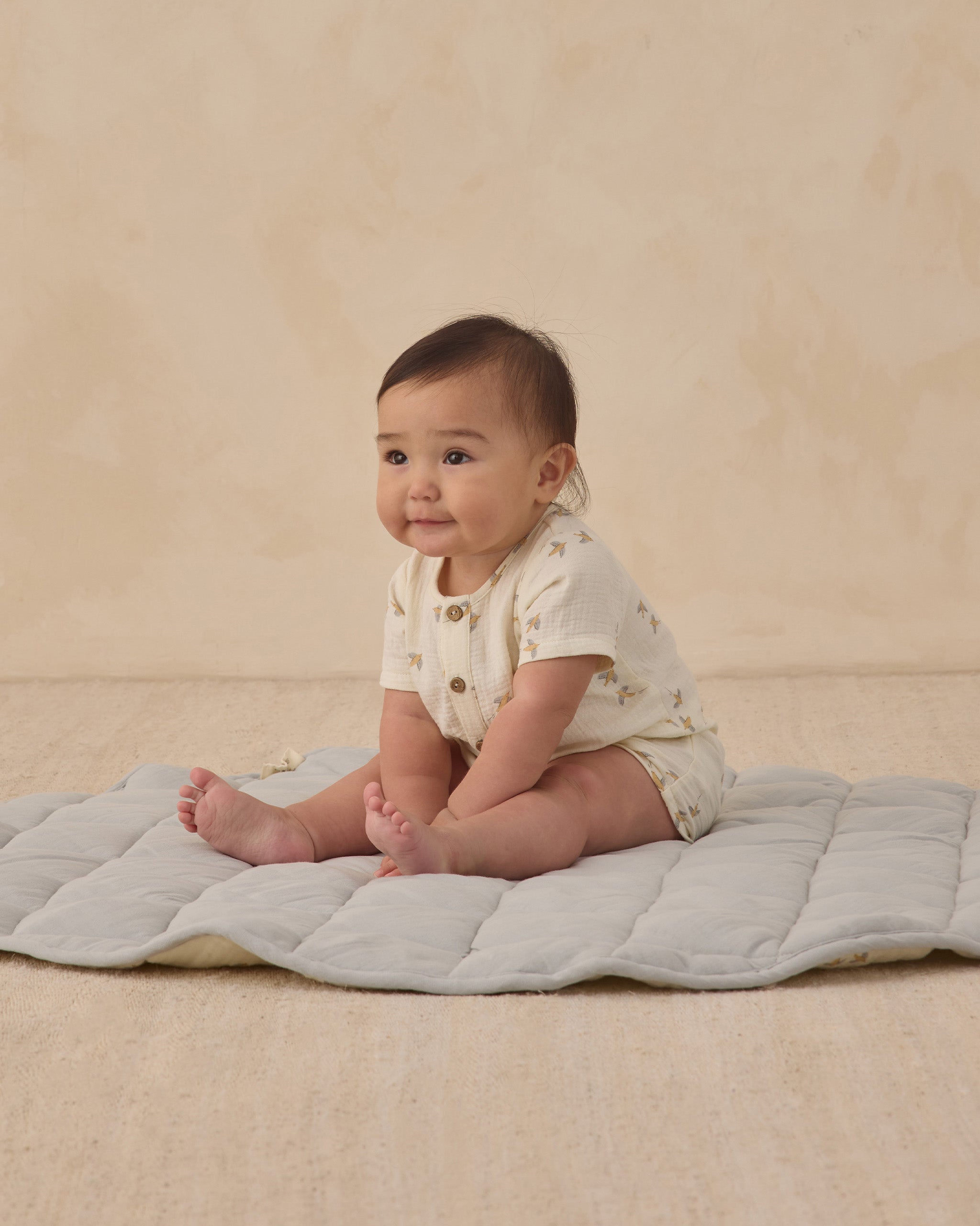 Rylee + Cru ライリーアンドクルー ベビー服 子供服 ショートスリーブウーブンロンパー　バーズ