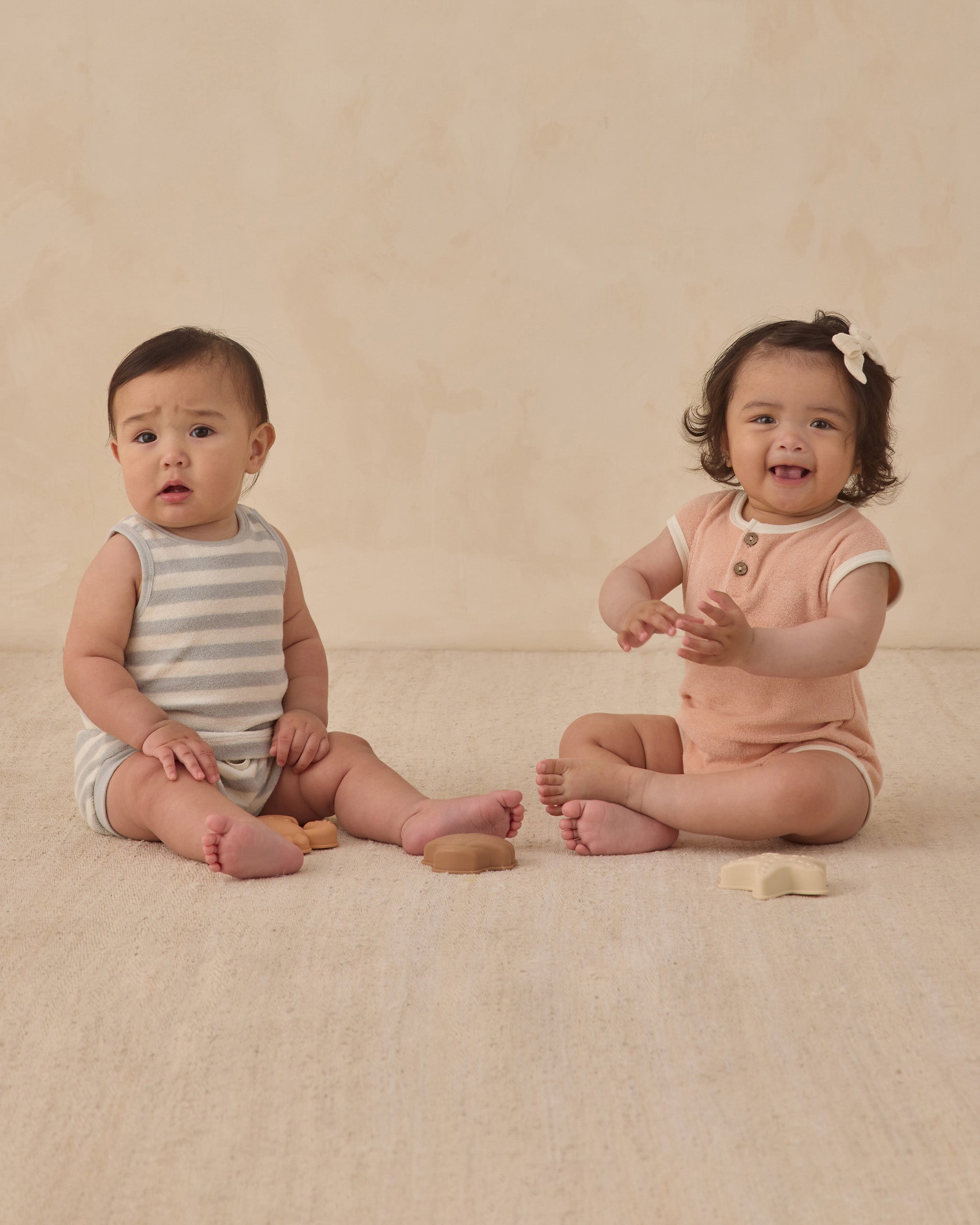 Rylee + Cru ライリーアンドクルー ベビー服 子供服 テリータンクトップ+ショートセット　スカイストライプ