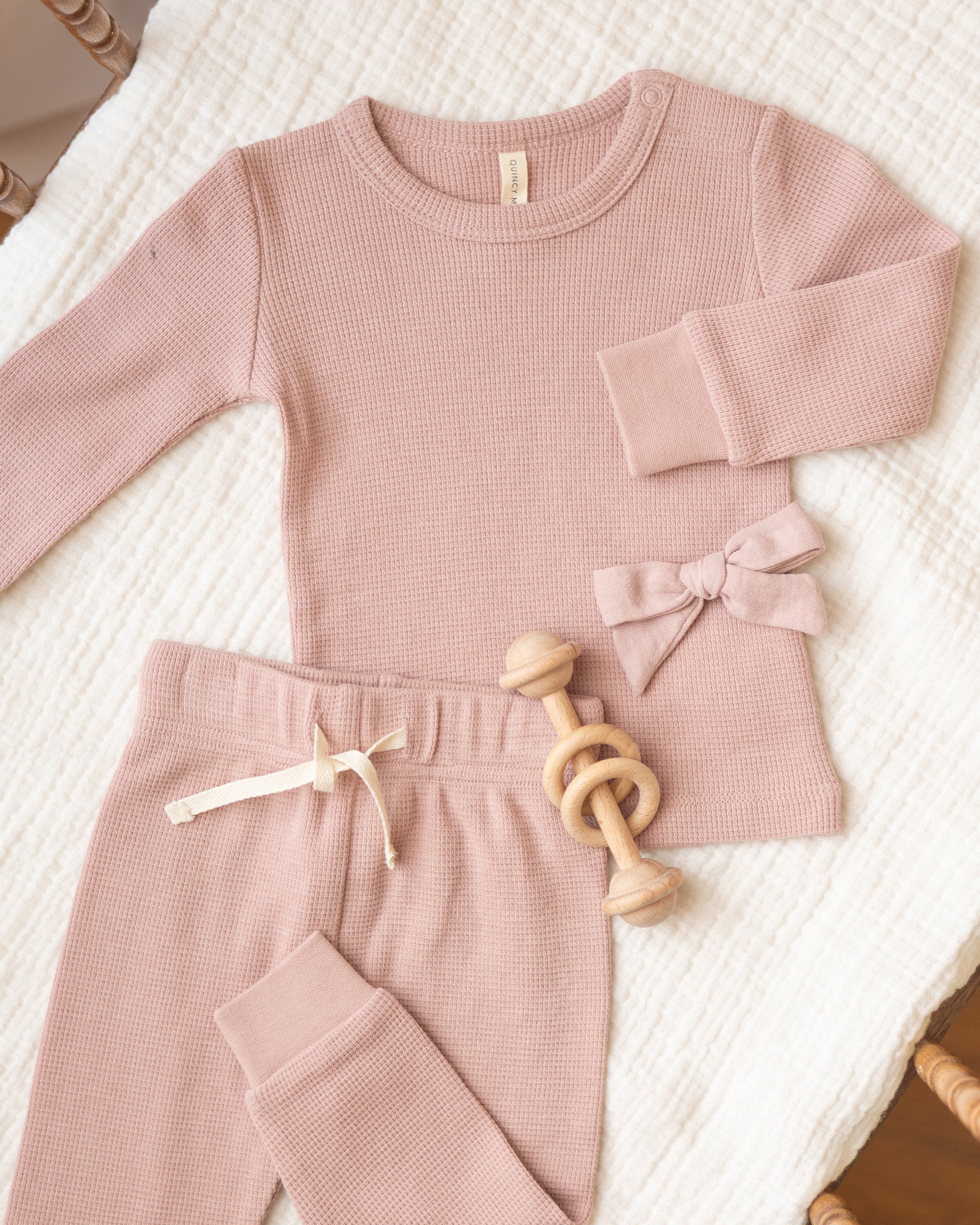 Rylee + Cru ライリーアンドクルー ベビー服 子供服 ボウダブルクリップセット 3コ　ナチュラル、モーブ、セージ