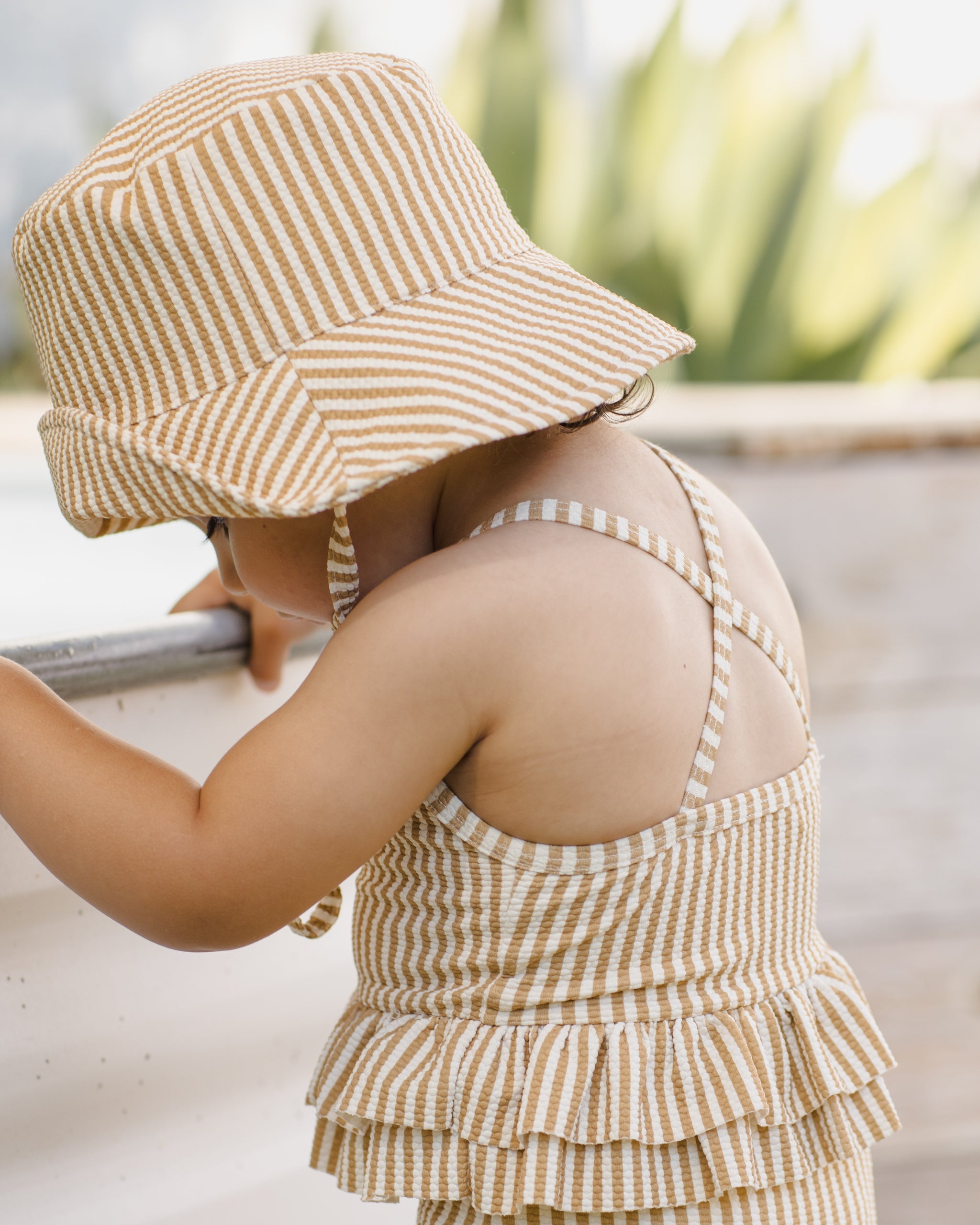 Rylee + Cru ライリーアンドクルー ベビー服 子供服 バケットハット　ハニーストライプ スモール