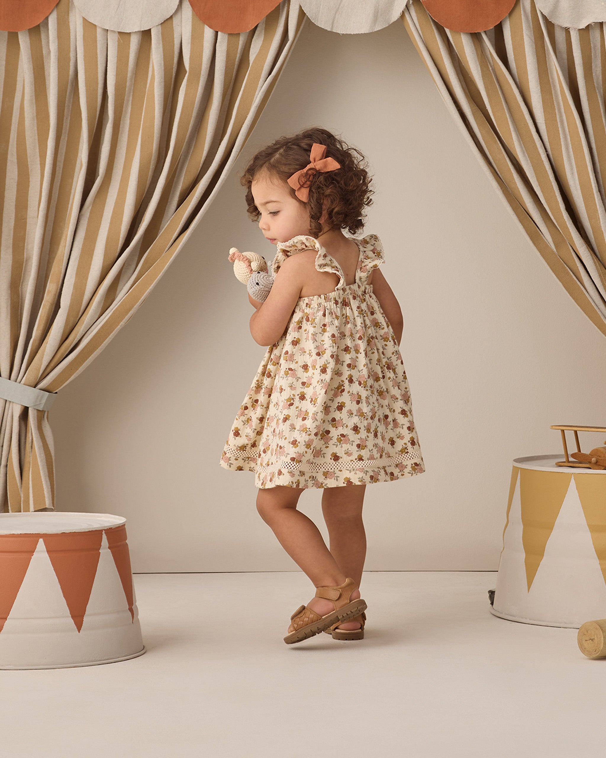 Rylee + Cru ライリーアンドクルー ベビー服 子供服 ラッフルタンクドレス　ブルーム