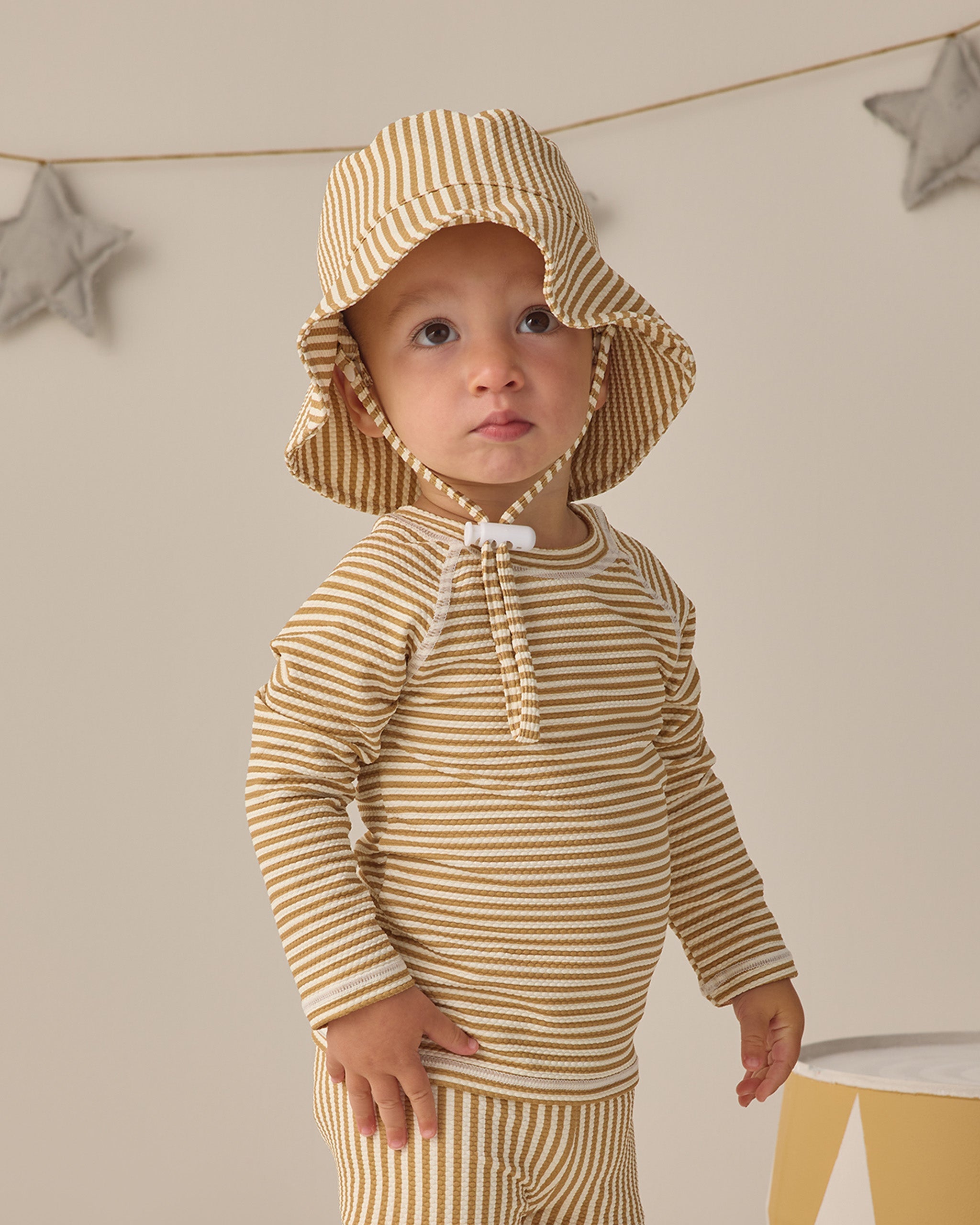 Rylee + Cru ライリーアンドクルー ベビー服 子供服 バケットハット　ハニーストライプ スモール