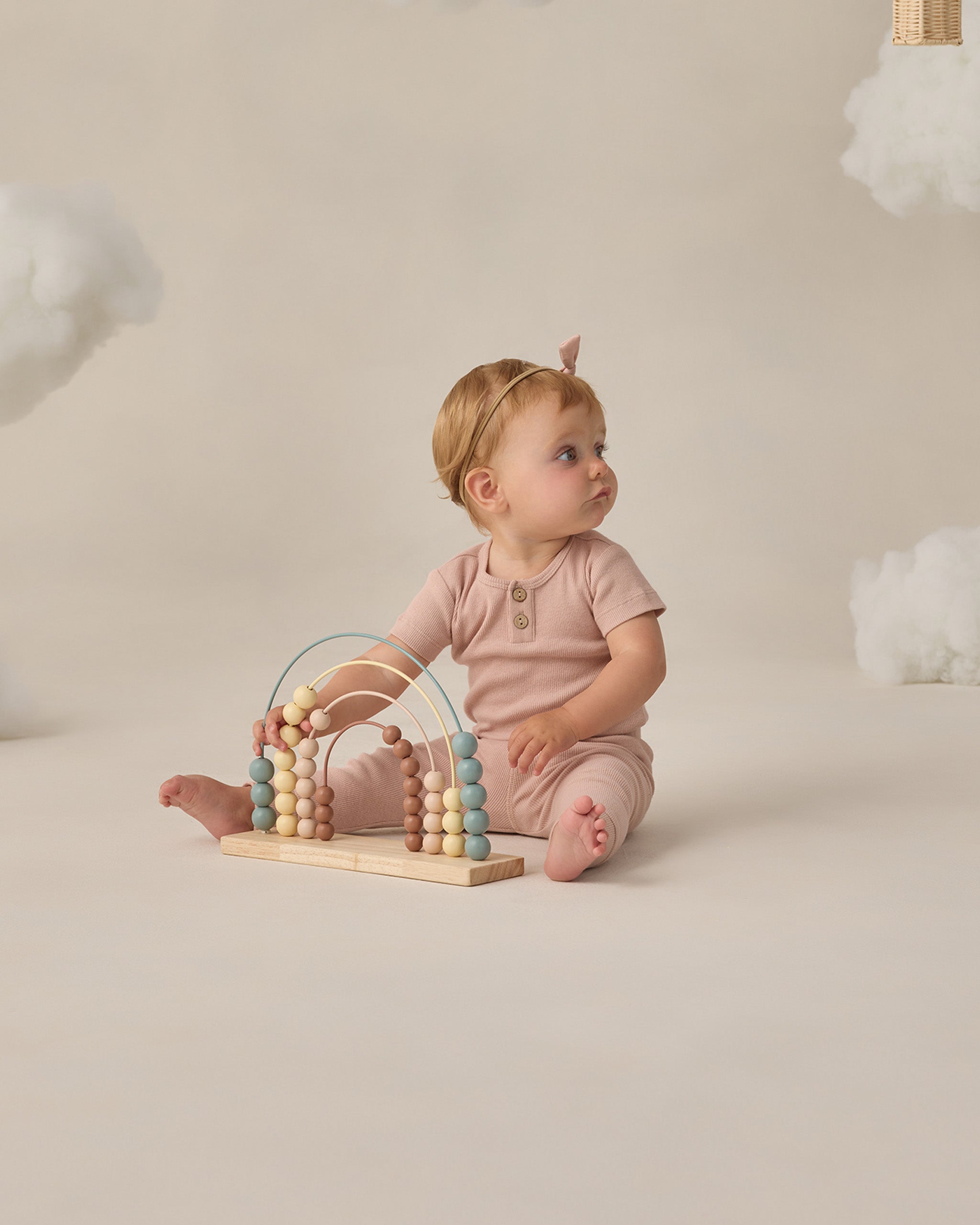 Rylee + Cru ライリーアンドクルー ベビー服 子供服 リブヘンリーボディスーツ　ブラッシュ