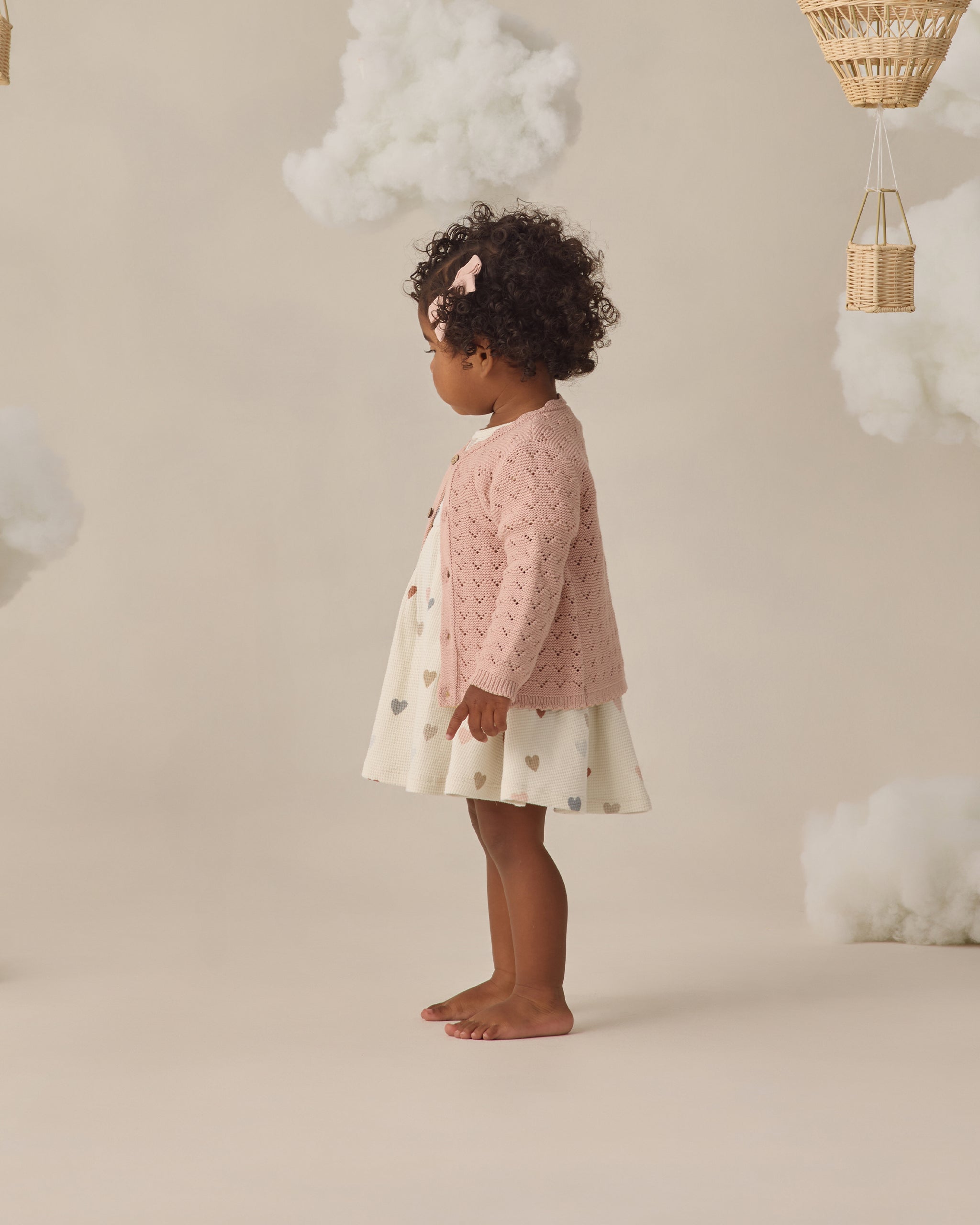 Rylee + Cru ライリーアンドクルー ベビー服 子供服 スカラップカーディガン　ブラッシュ