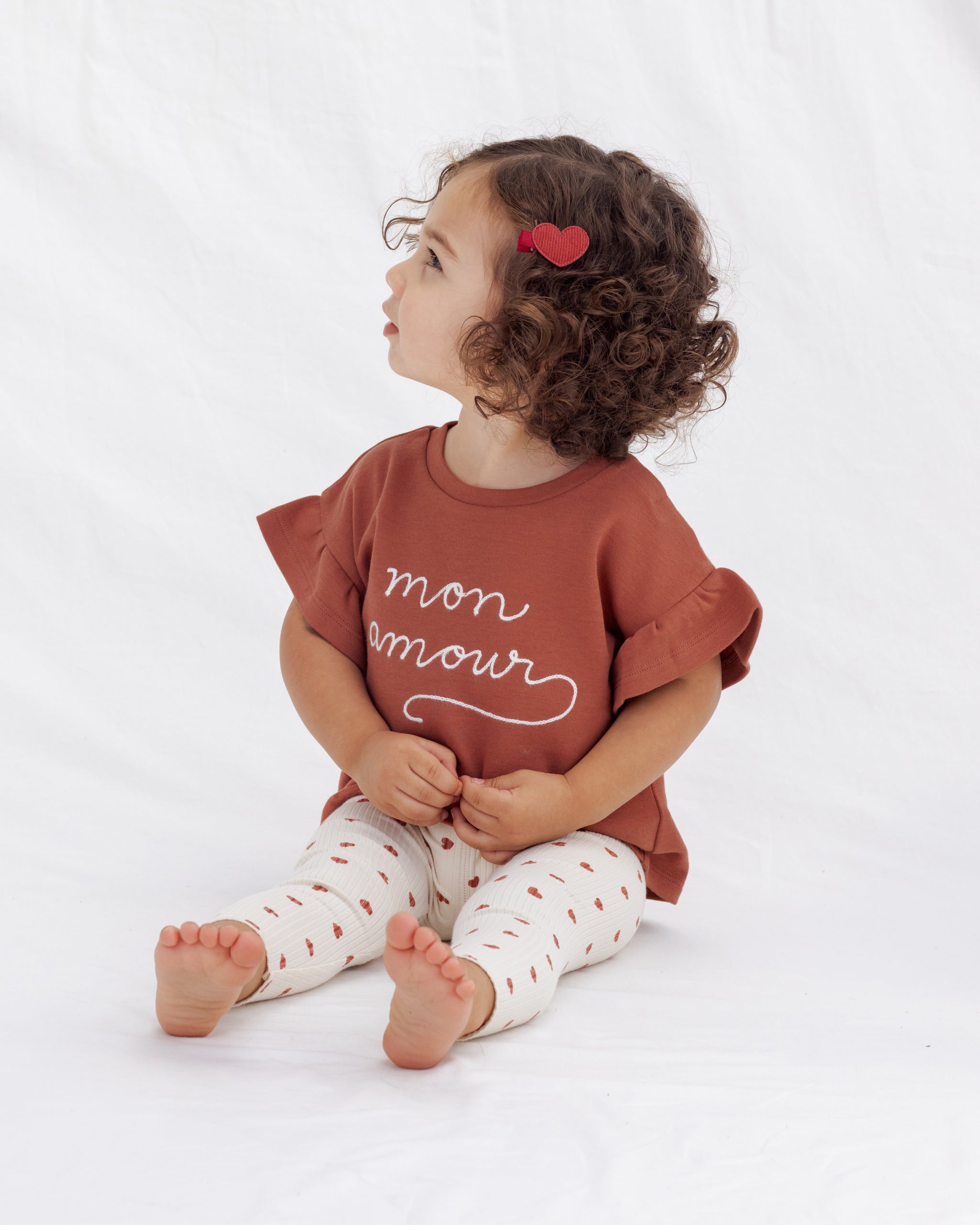 Rylee + Cru ライリーアンドクルー ベビー服 子供服　ハートクリップセット　レッド、ピンク