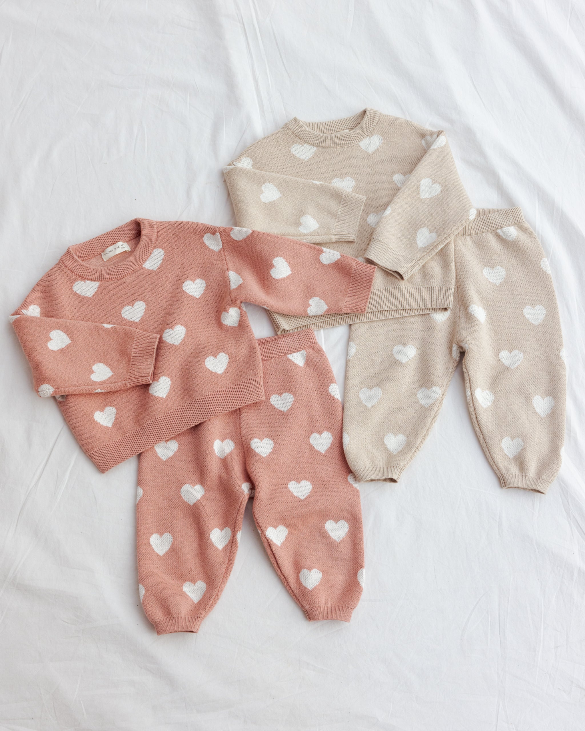 Rylee + Cru ライリーアンドクルー ベビー服 子供服　ハートニットセーター　ピンク